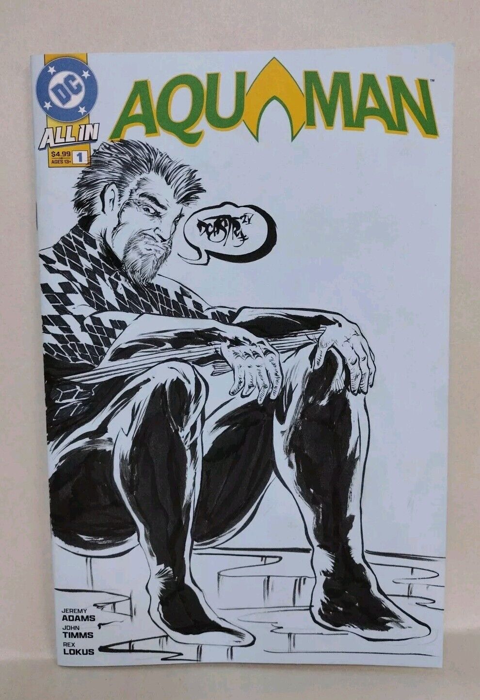 Aquaman 1 (2025) DC Comic Sketch Variant Cover W Original Dave Castr Art