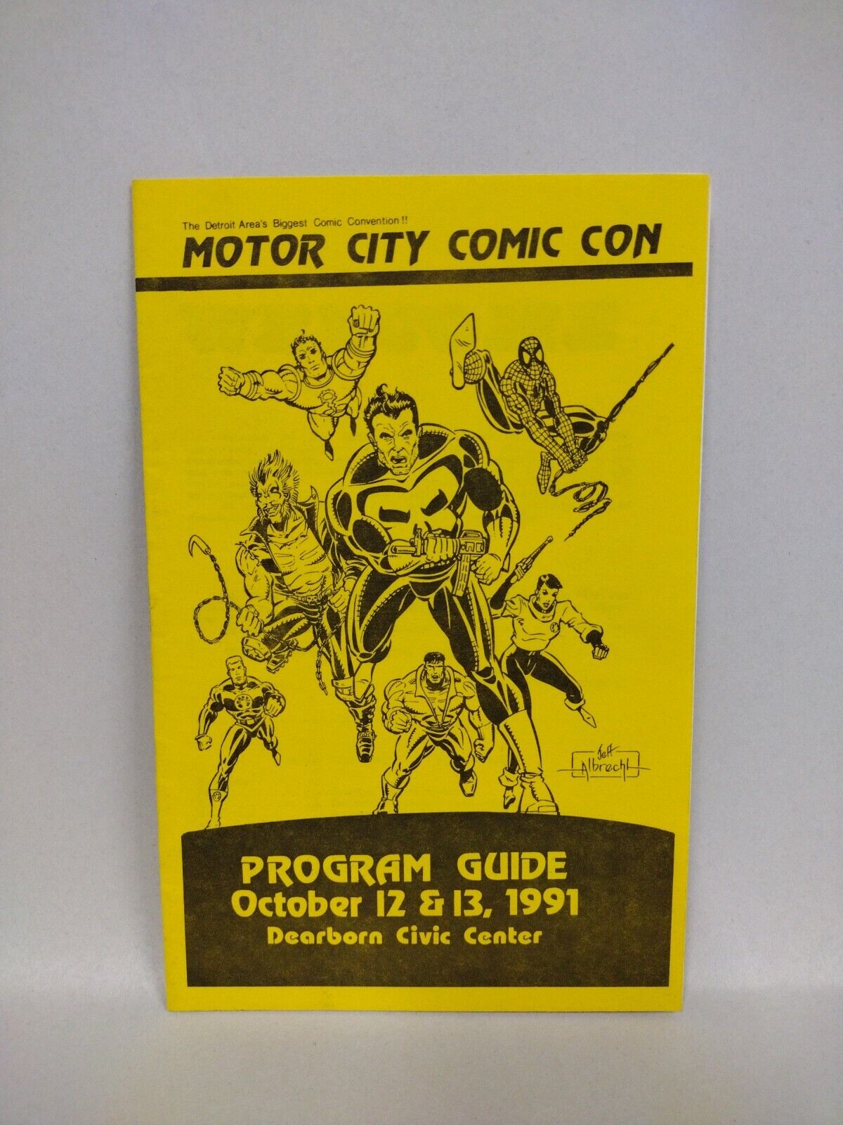 Motor City Comic Con 1991 Program Pamphlet Jeff Albrecht Art Adams Cover Art