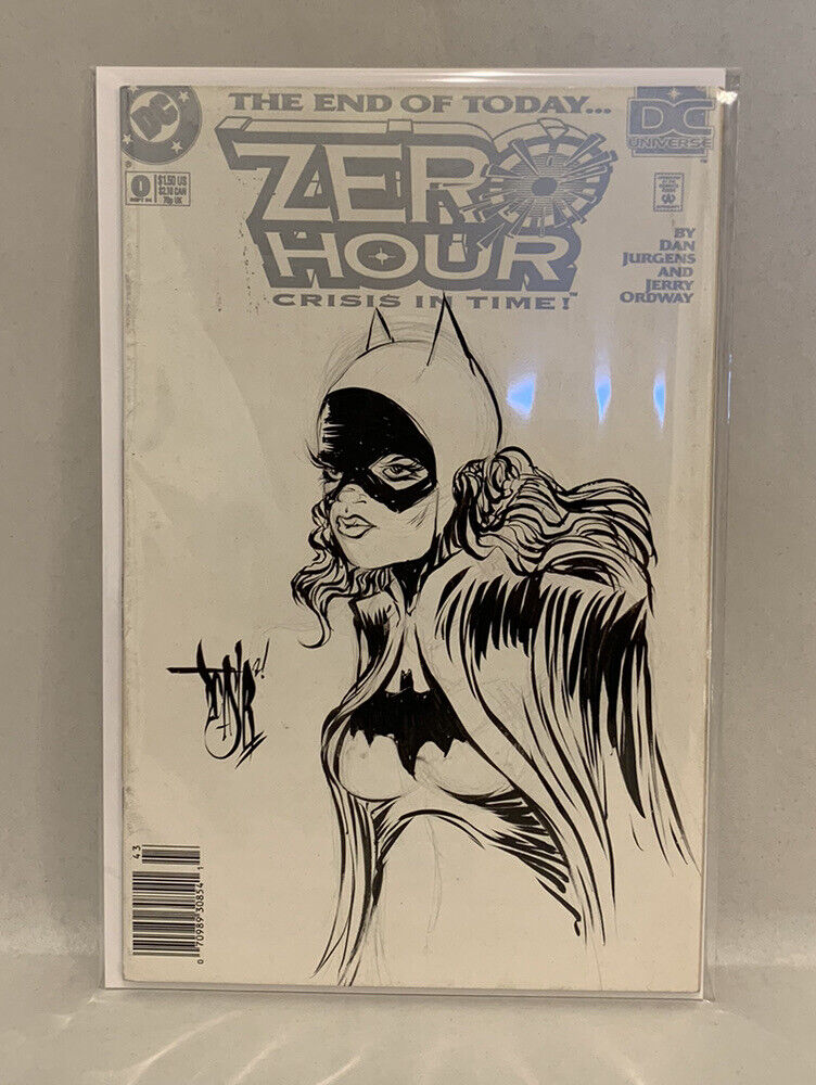 ZERO HOUR Blank Sketch Variant Cover DC Comic 1994 Original Art Dave Castr