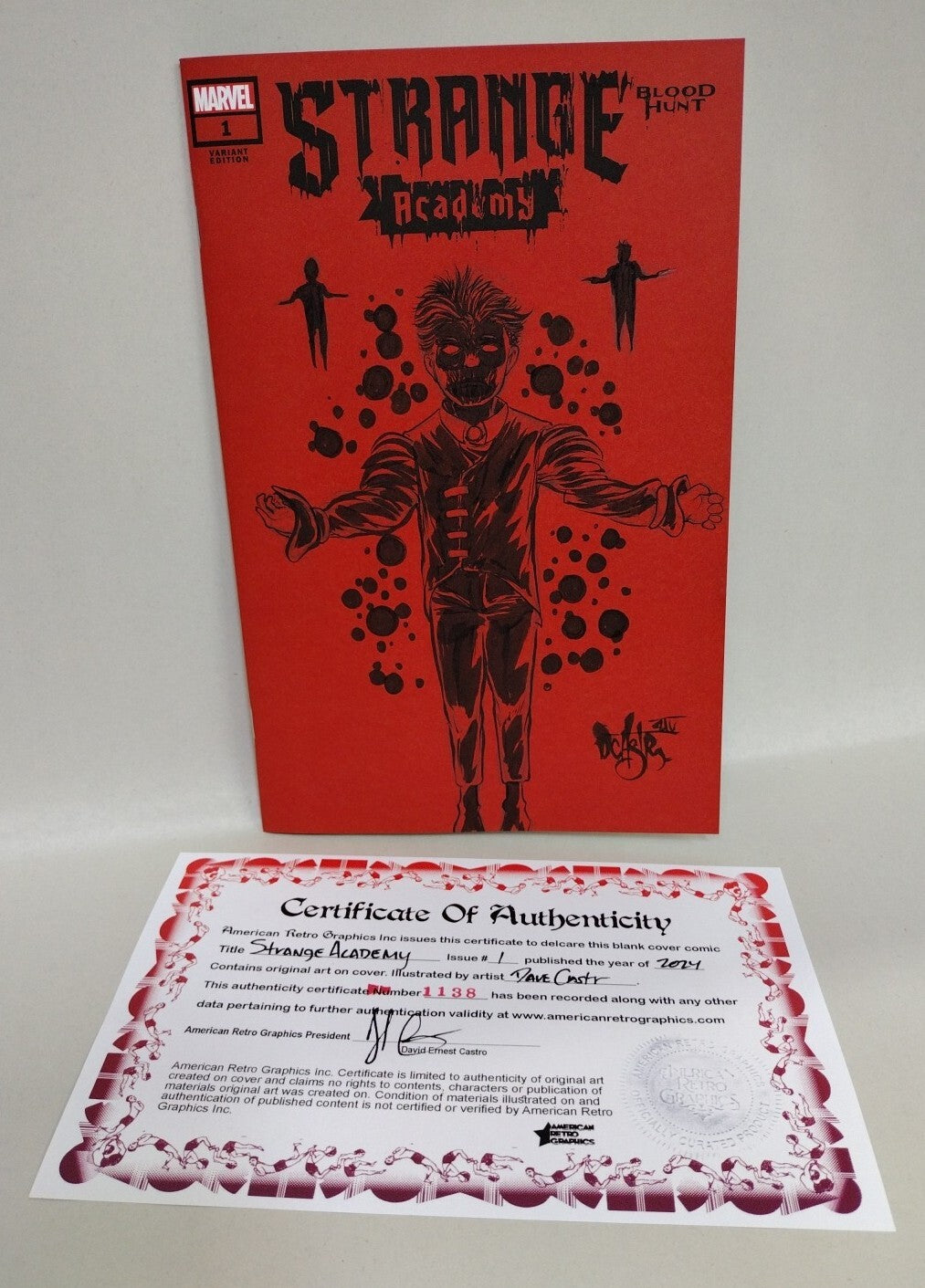 Strange Academy Blood Hunt #1 Marvel Comic Red Sketch Var W Original DCastr Art