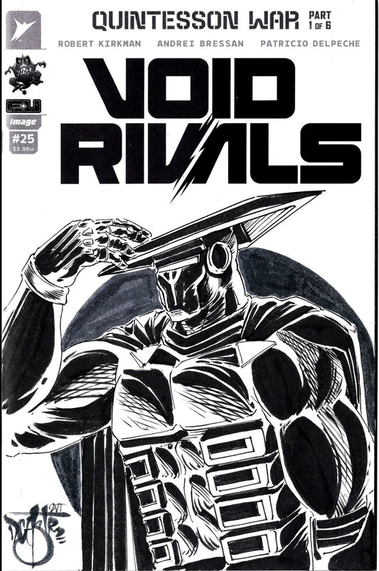 Void Rivals #25 (2025) Image Skybound Sketch Cover Variant W Original DCastr Art