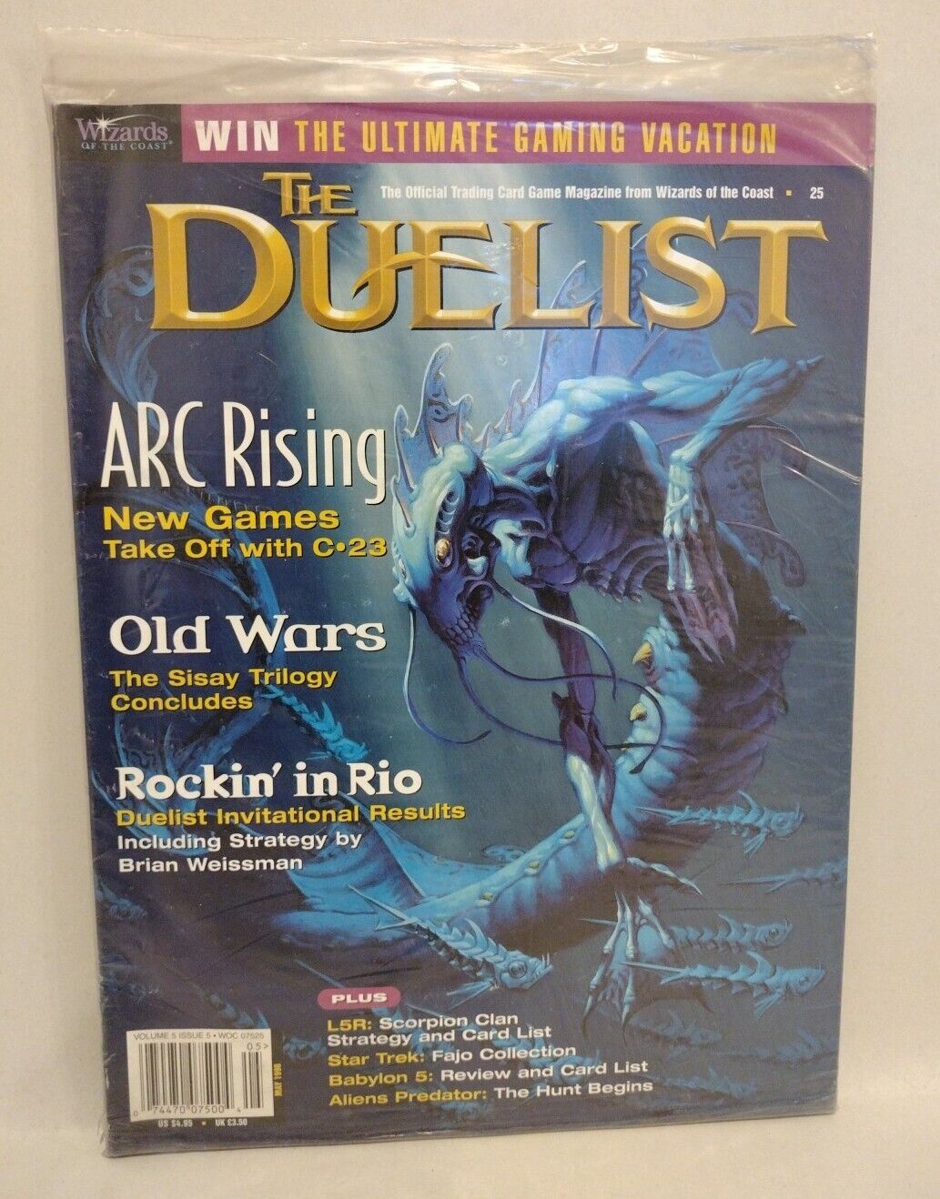 Duelist Magazine #25 Wizards Of The Coast '98 Sealed W Babylon 5Gaming Inserts 