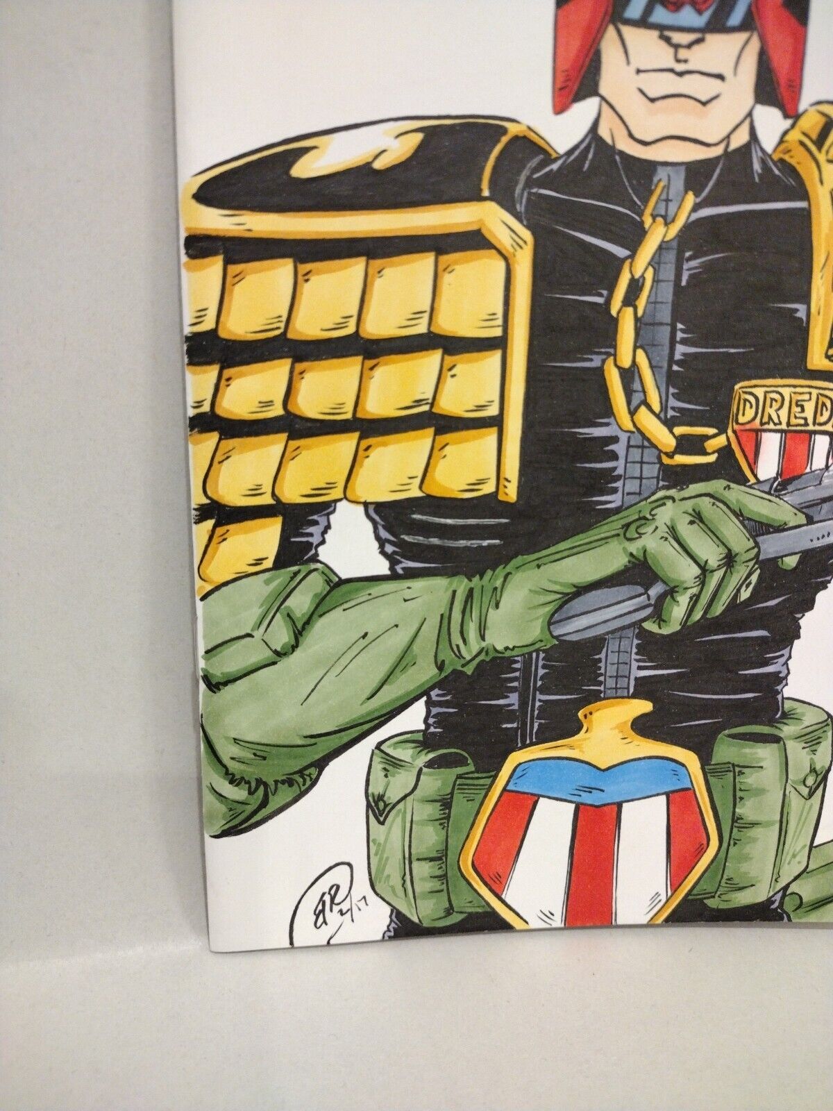 JUDGE DREDD #1 (2015) Sketch Variant Cover Comic W Original Brett Ruppert Art