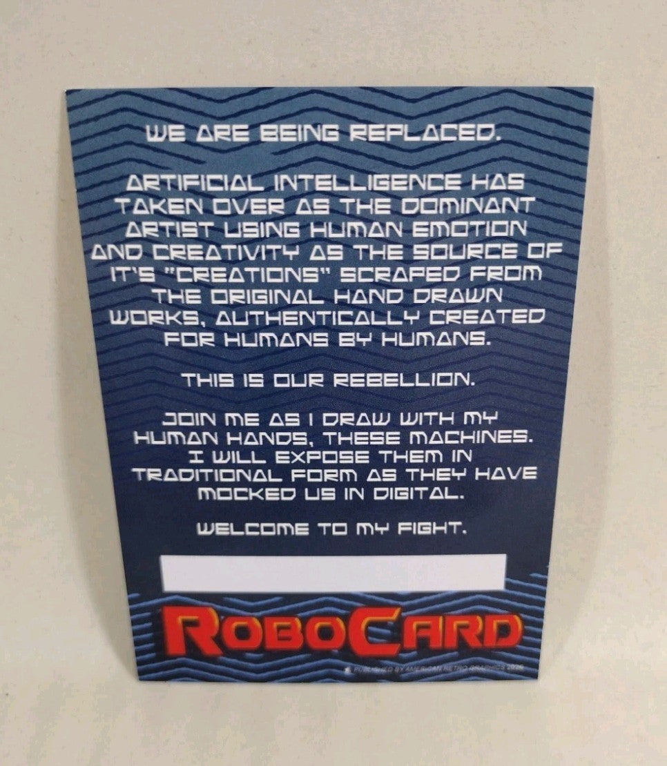 Robocard (2026) American Retro Graphics Blank Sketch Card Lot Of 3 AI Rebellion 