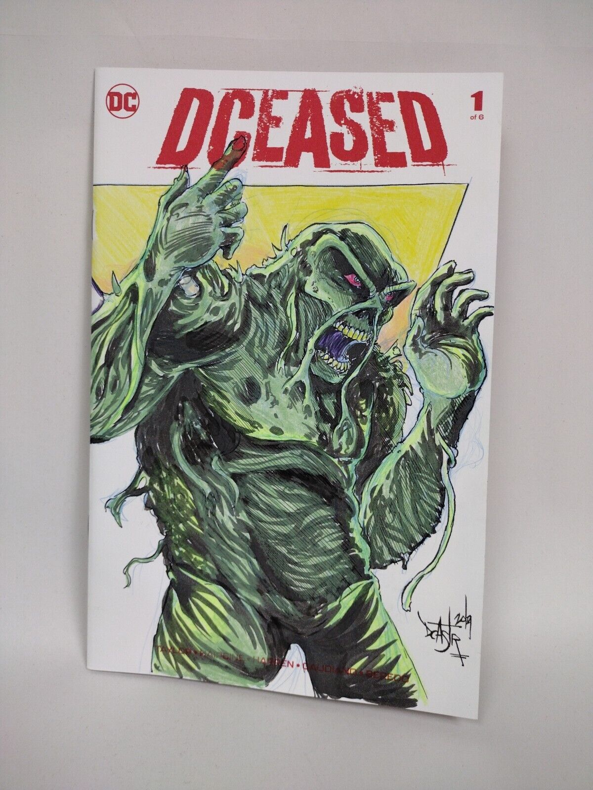 DCEASED #1 (of 6) (2019) Blank Sketch Cover W Original Art DCastr 