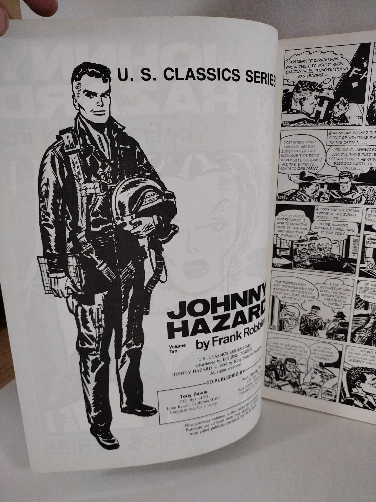 JOHNNY HAZARD (1986) U S Classics Series Frank Robbins Comic Magazine Lot #9 10