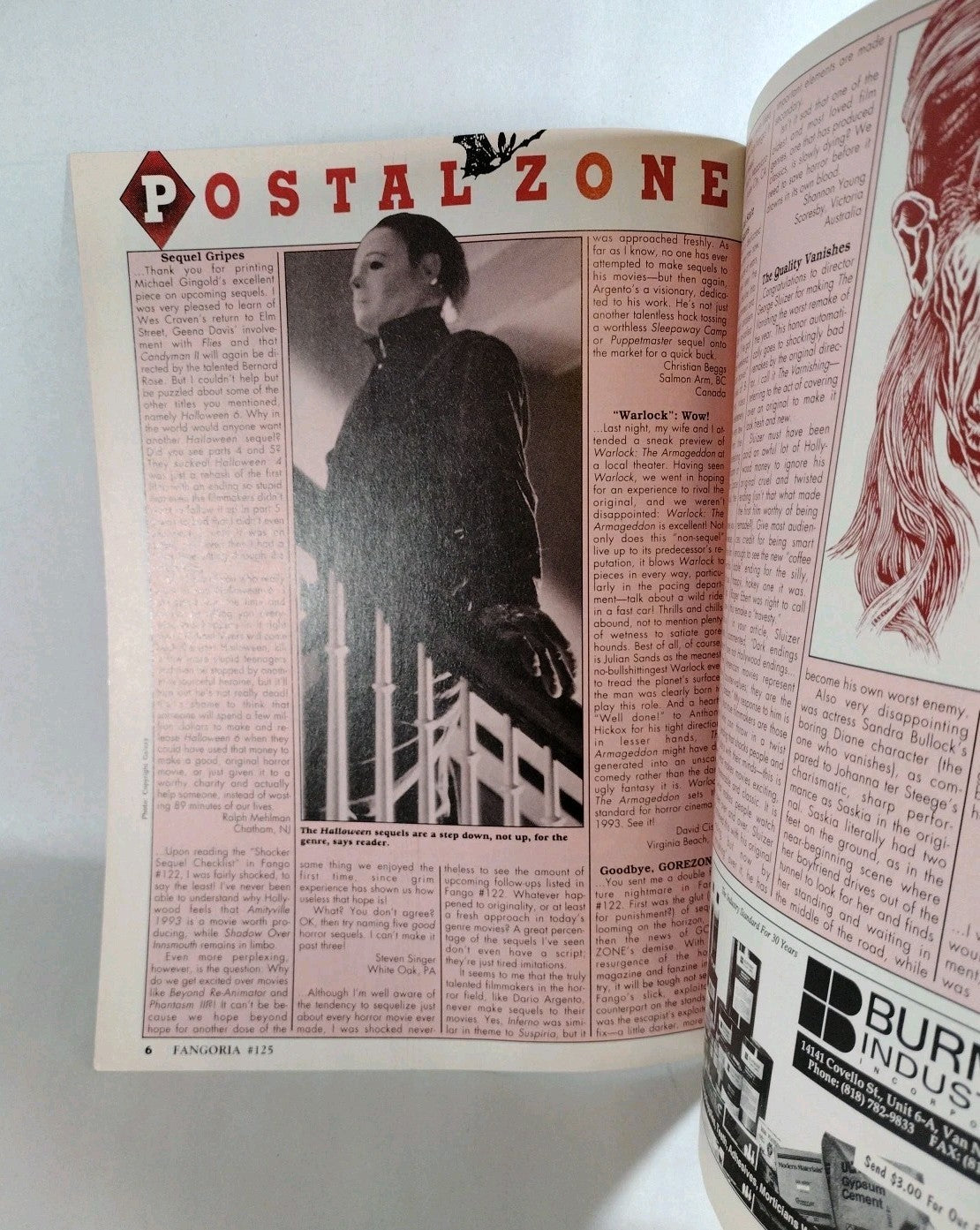 FANGORIA Magazine 125 (1993) Jason Goes To Hell Phantasm III Jurassic Park VF