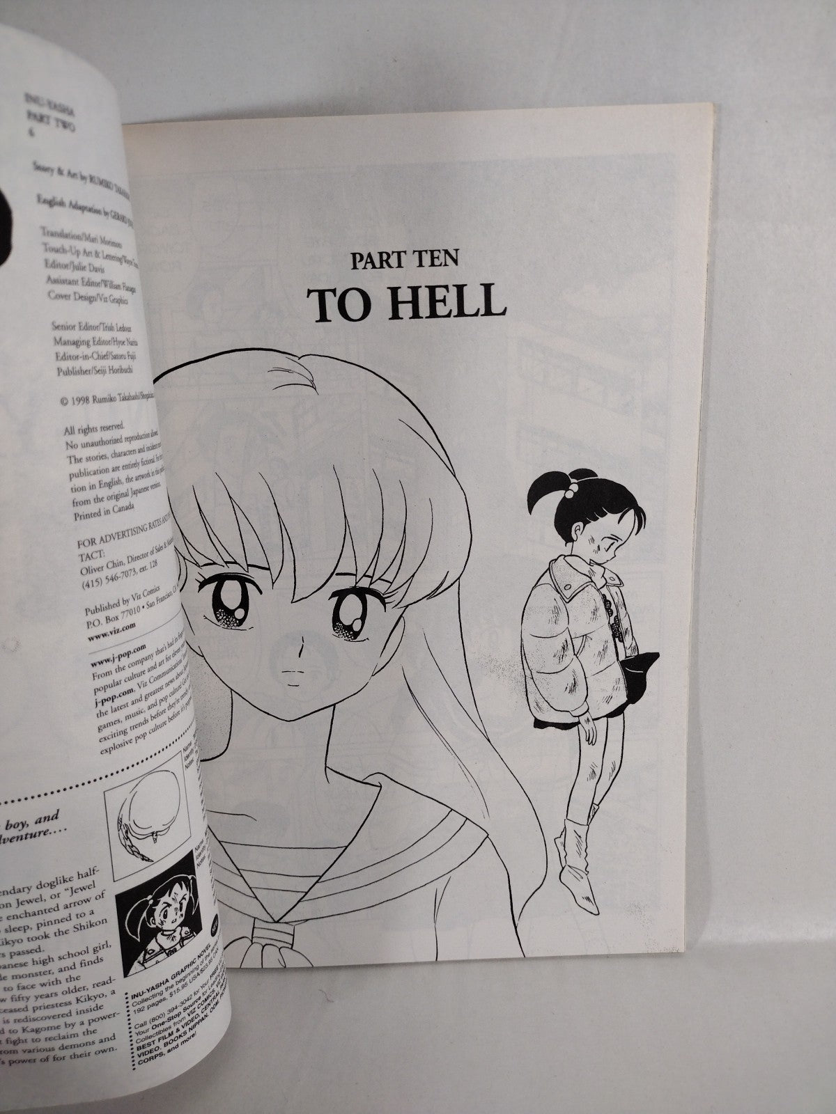 Inu-Yasha (1998) Part 2 Rumiko Takahashi Viz Comic Lot #1 2 3 4 6 VF-NM