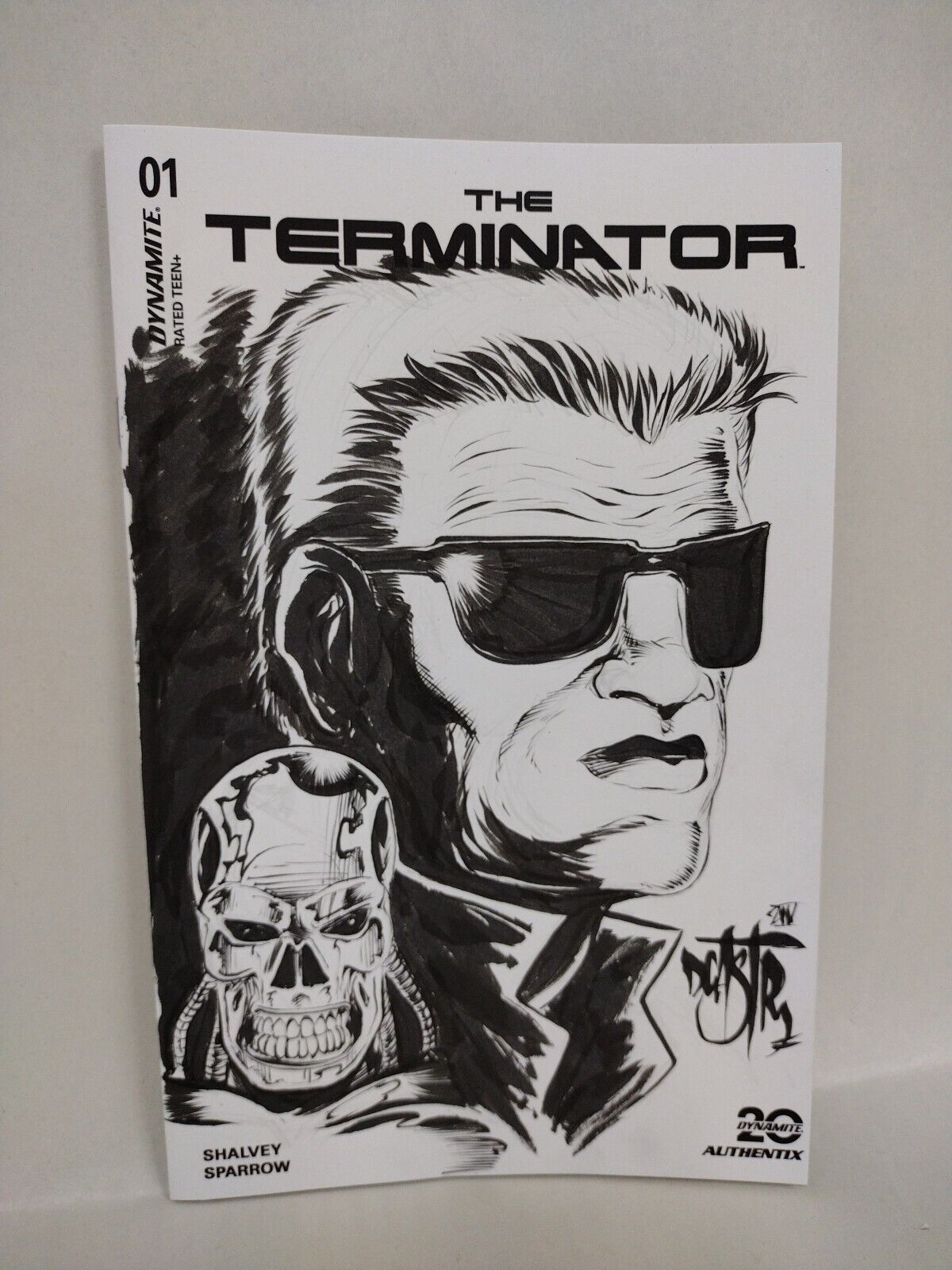 Terminator #1 (2024) Dynamite Comic Sketch Variant Cover W Original DCastr Art