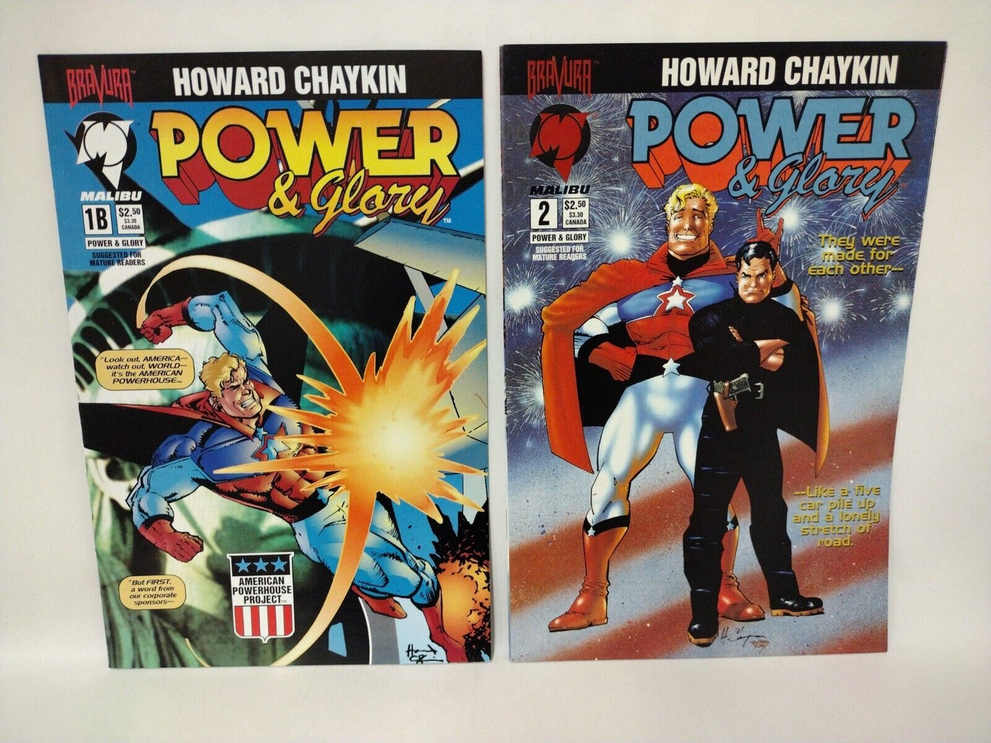 Power & Glory (1994) Complete Howard Chaykin Bravura Malibu Comic Collection Set