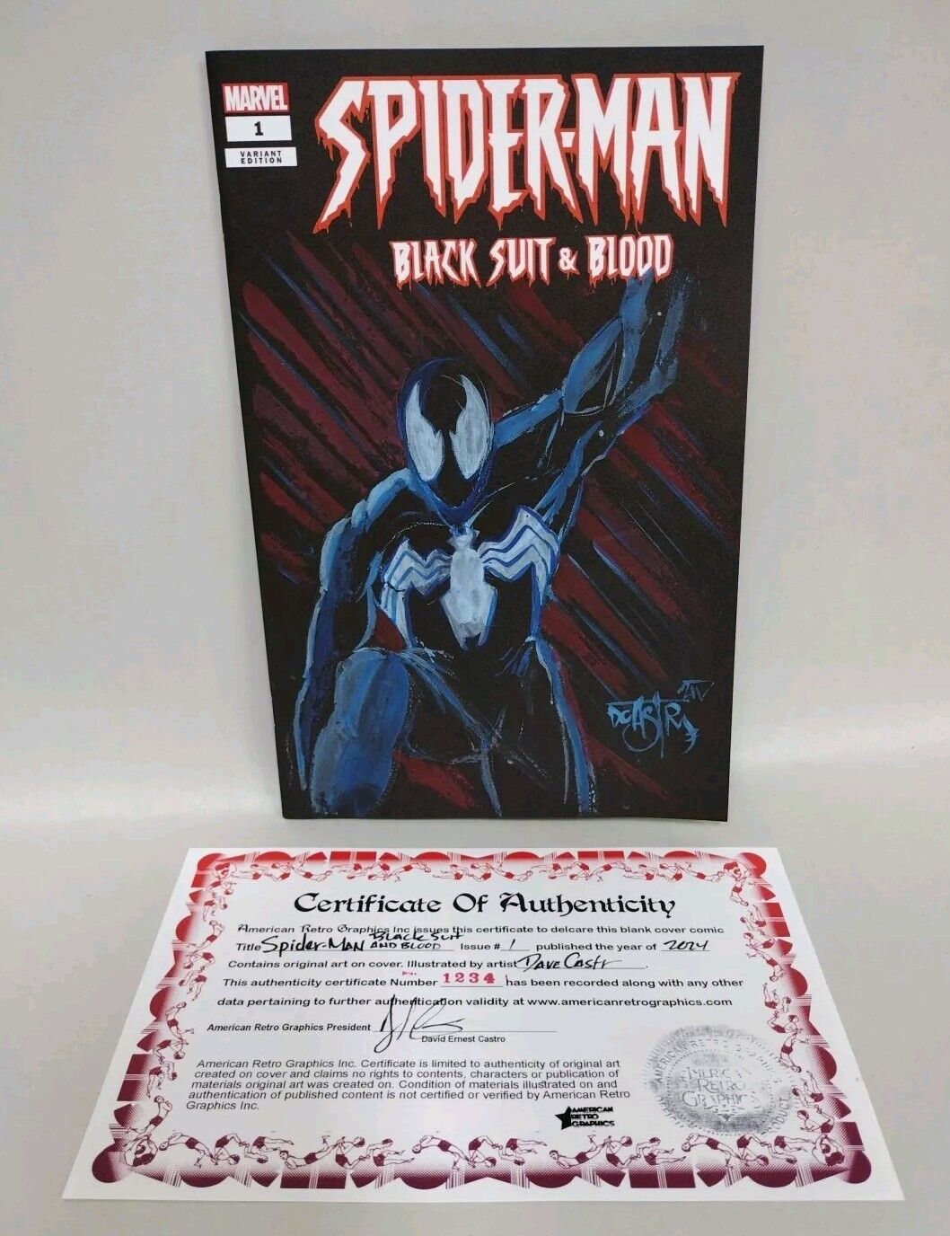 Spider-Man Black Suit & Blood #1 (2024) Marvel Sketch Var Comic W Original Art