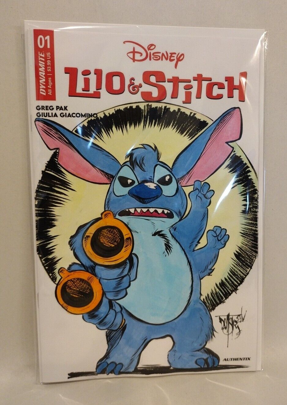 Lilo And Stitch #1 (2024) Disney Dynamite Sketch Variant Cover W Original Art 