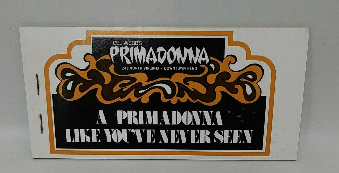 Vintage Del Webb's PRIMADONNA Casino Coupon Book Complete Reno Nevada