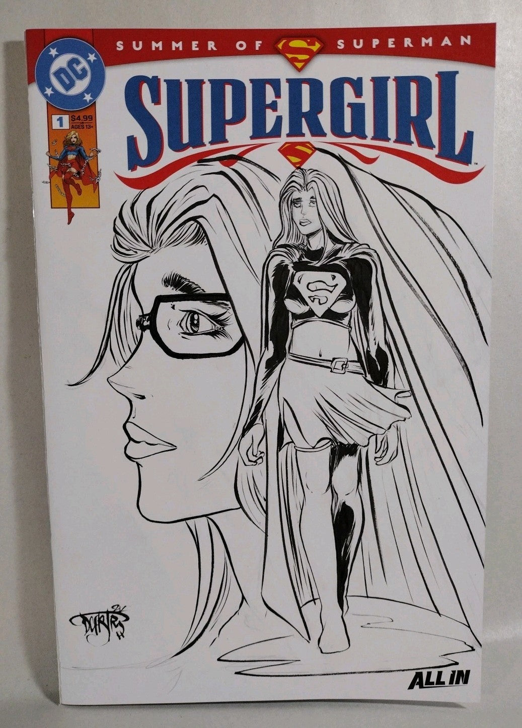 Supergirl #1 (2025) DC Sketch Variant Cover Comic W Original Dave