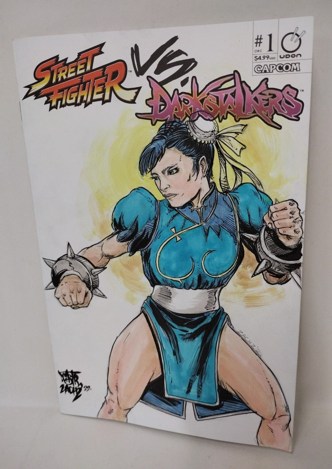 Street Fighter Vs  Darkstalkers 1 Blank Cover Udon Comic W Original Zach Zellars