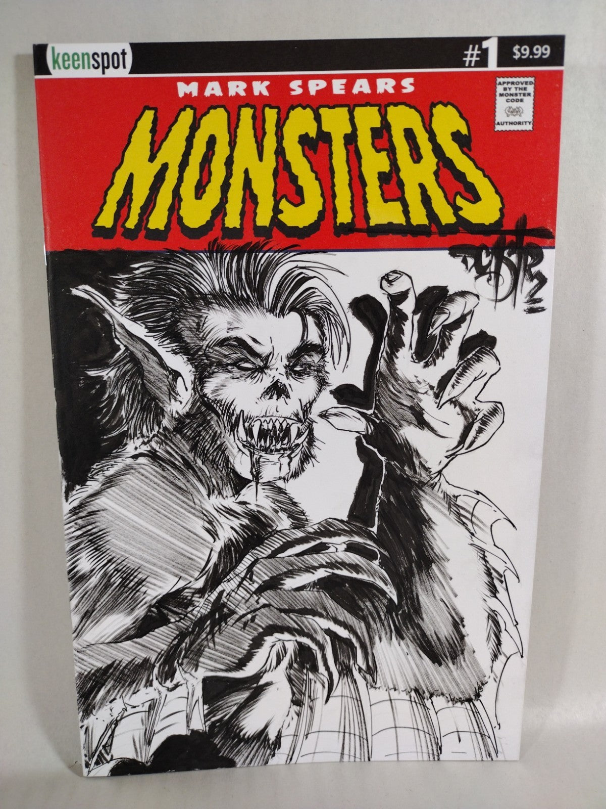 Mark Spears Monster #1 (2024) Keenspot Sketch Cover Comic W Original DCastr Art