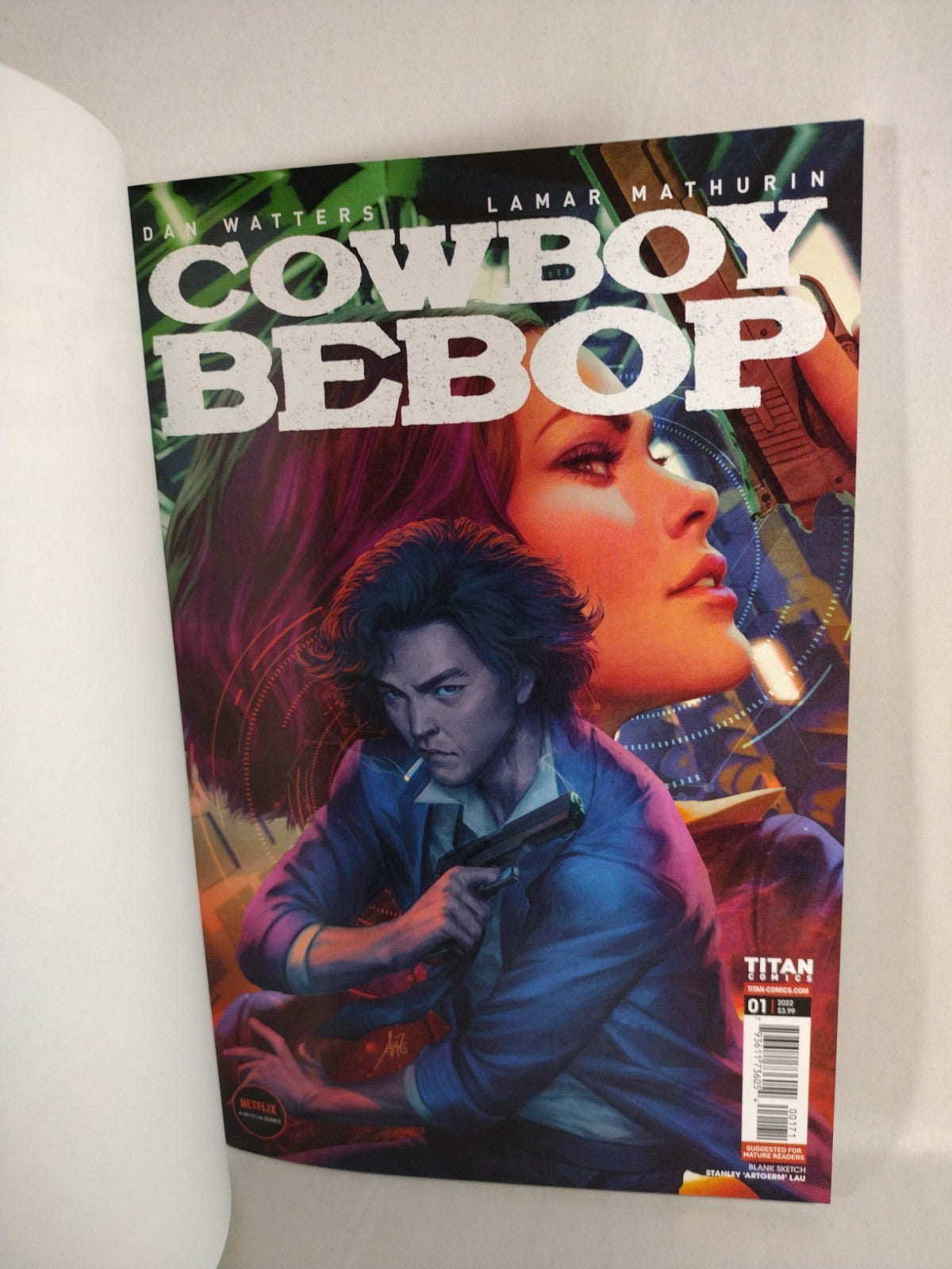 Cowboy Bebop #1 (2022) Titan Comic Green Blank Sketch Cover Variant NM