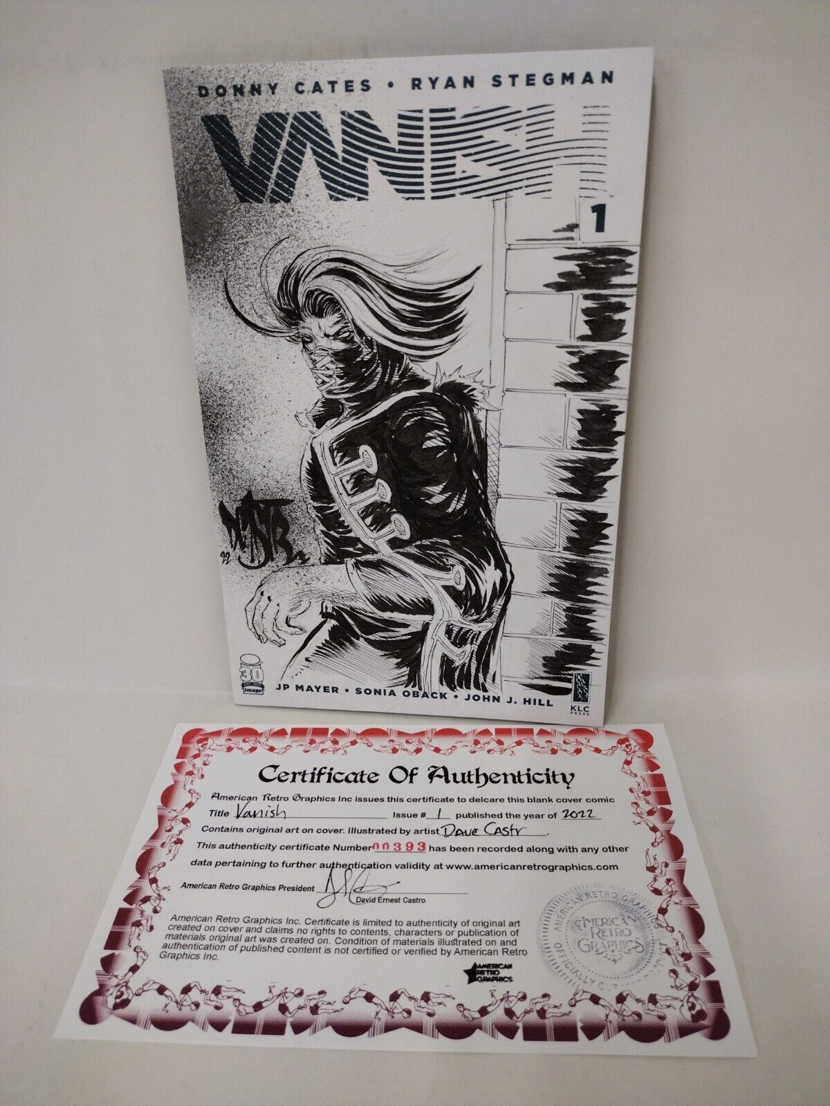 VANISH #1 (2022) Cates Stegman Image Comic Blank Cover w Original DCastr Art COA