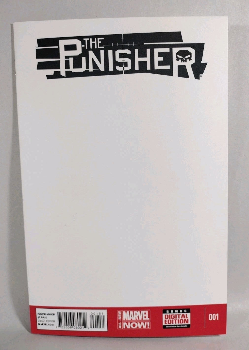 Punisher #1 (2014) Marvel Comic Blank Sketch Cover Variant New NM