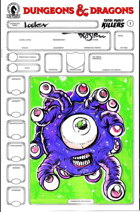 Dungeon & Dragons Total Party Killers #1 Dark Horse Sketch Cover W Original Art