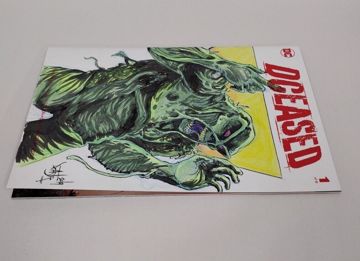 DCEASED #1 (of 6) (2019) Blank Sketch Cover W Original Art DCastr 