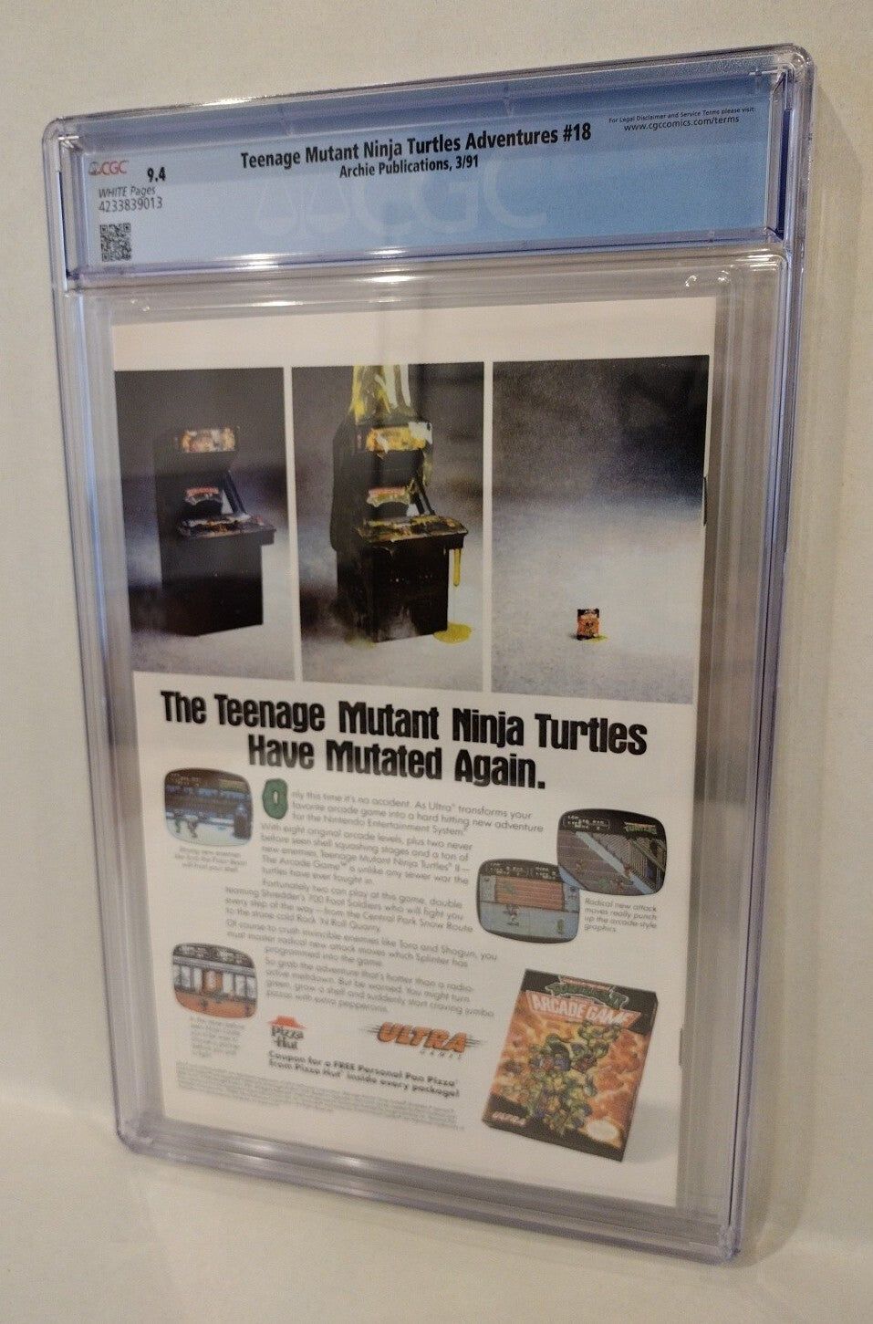 Teenage Mutant Ninja Turtles Adventures #18 Archie Comic CGC 9.4 1st Mondo Gecko