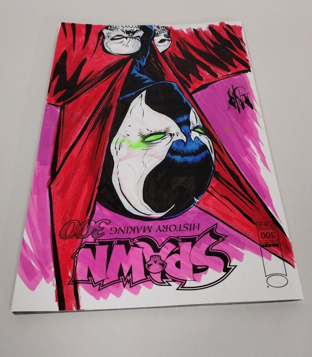 Spawn 300 (2021) Image Blank Sketch Cover Comic W Original Art DCastr 