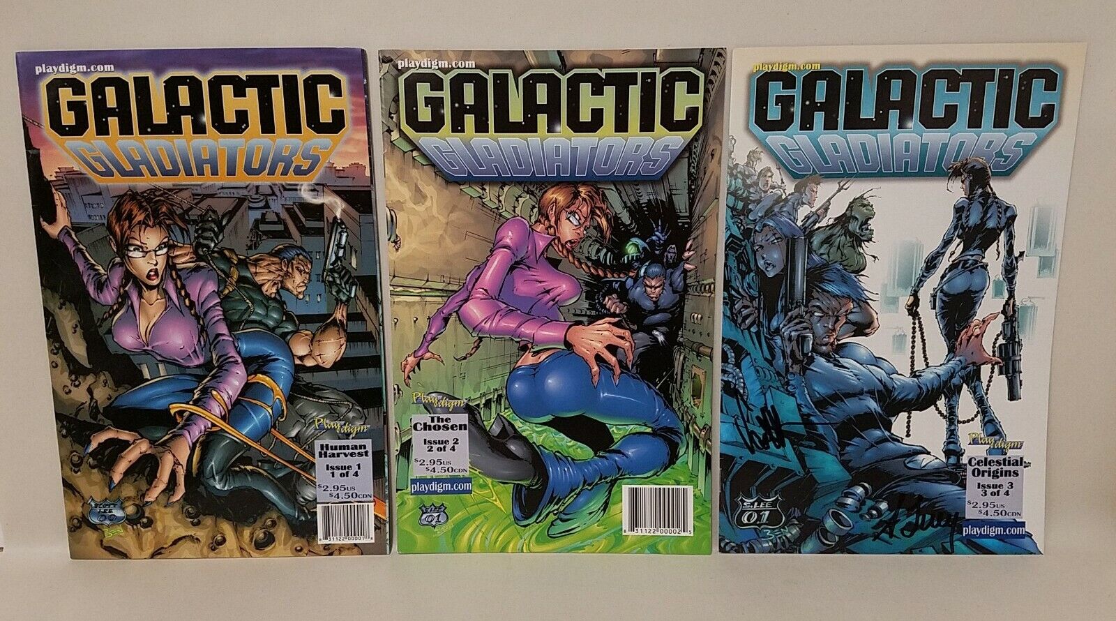 Galactic Gladiators (2000) Complete Comic Set #1 2 3 Scott Lee Sanford Tuey 