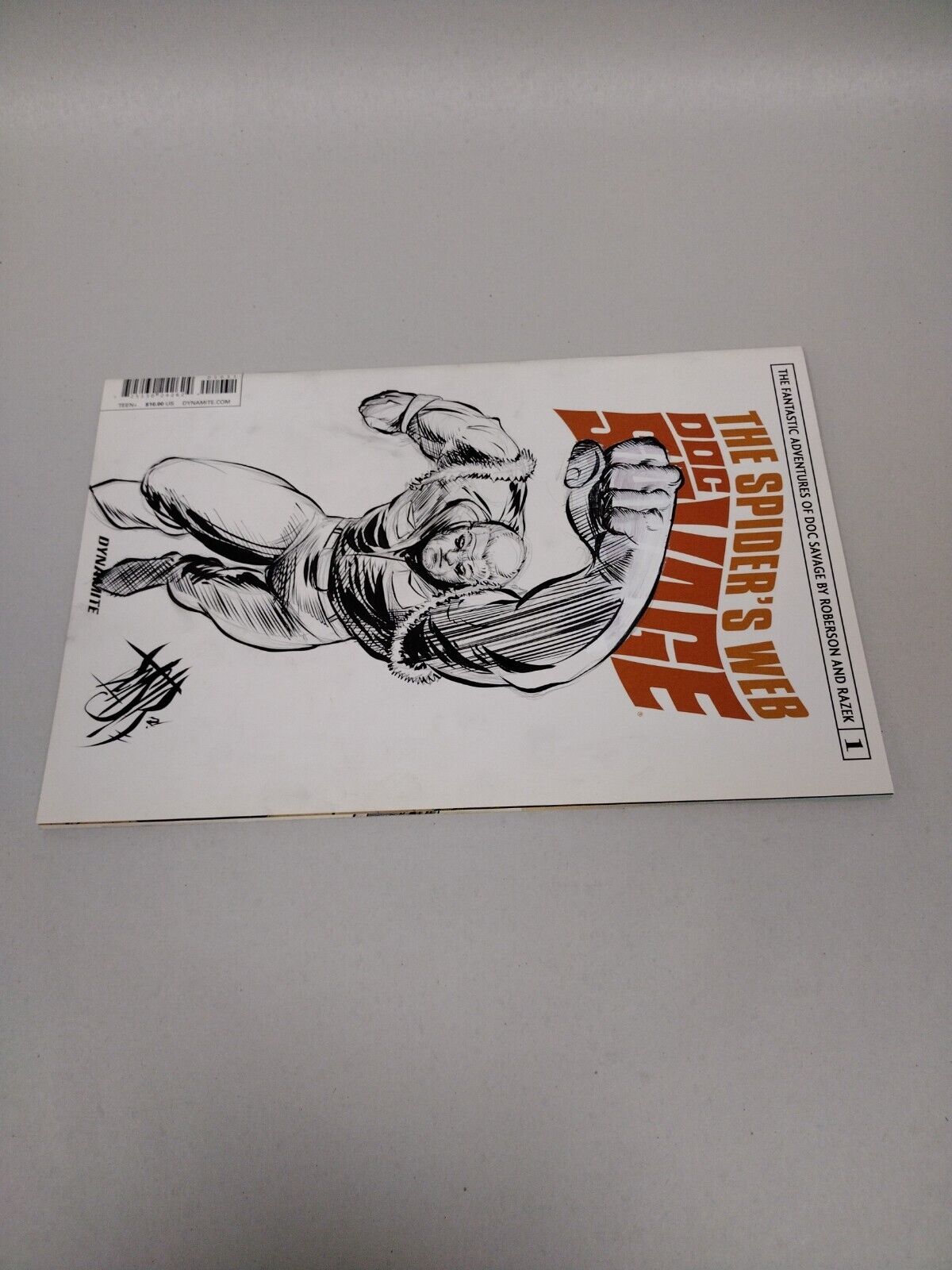 DOC SAVAGE: THE SPIDER'S WEB #1 Blank Cover Variant w Original Art Dcastr