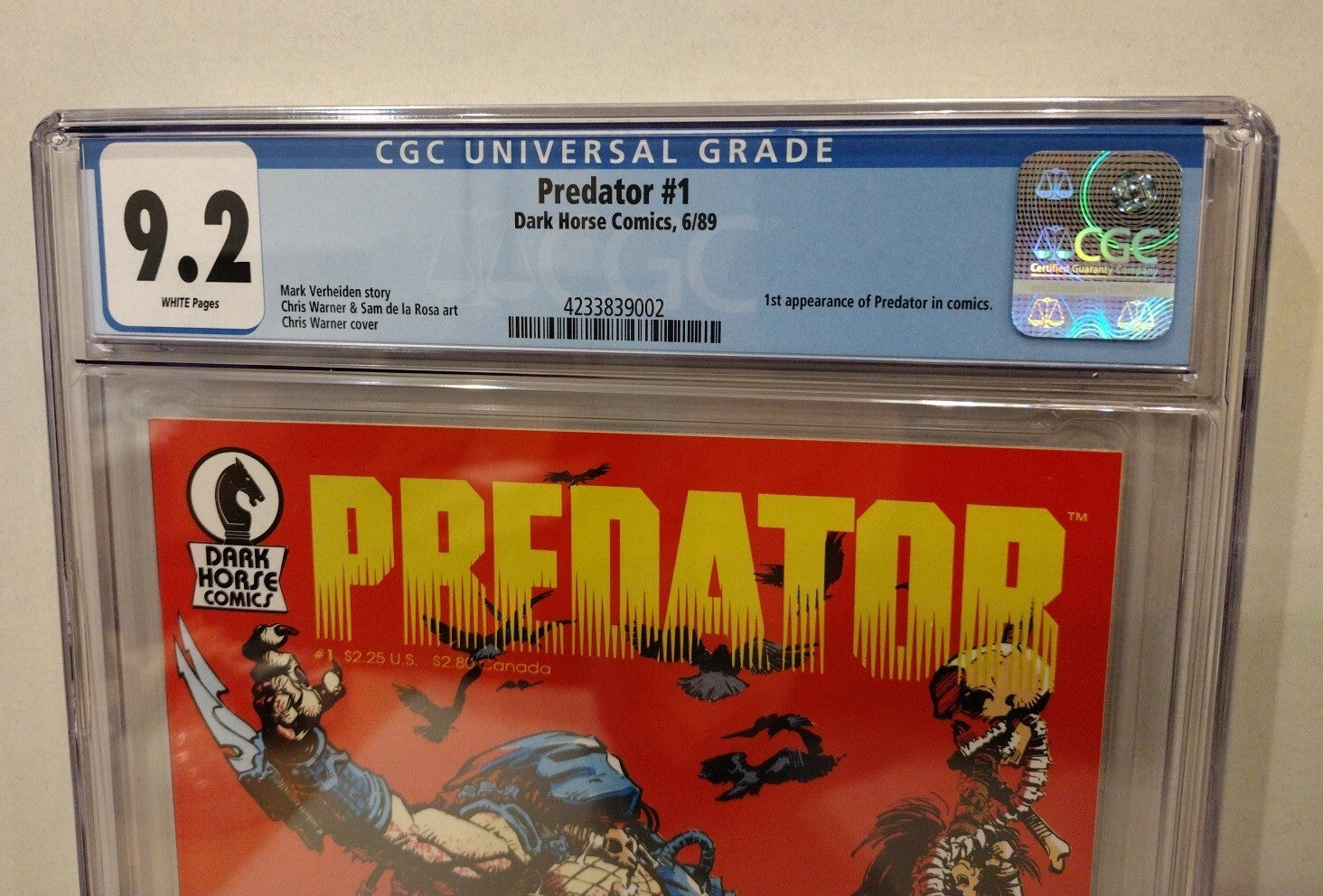 PREDATOR #1 (1989) Dark Horse Comic 1st Appearance Classic Cover CGC 9.2