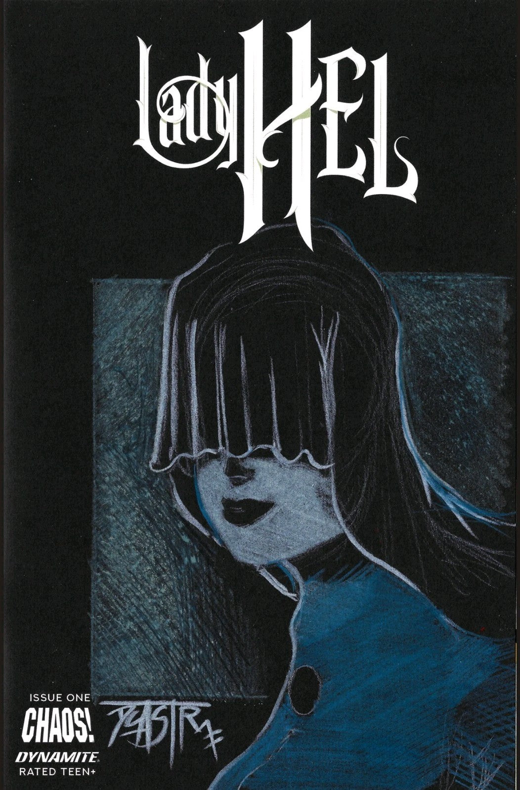 Lady Hel #1 (2022) Dynamite Black Sketch Cover Comic w Original Art Dave Castr