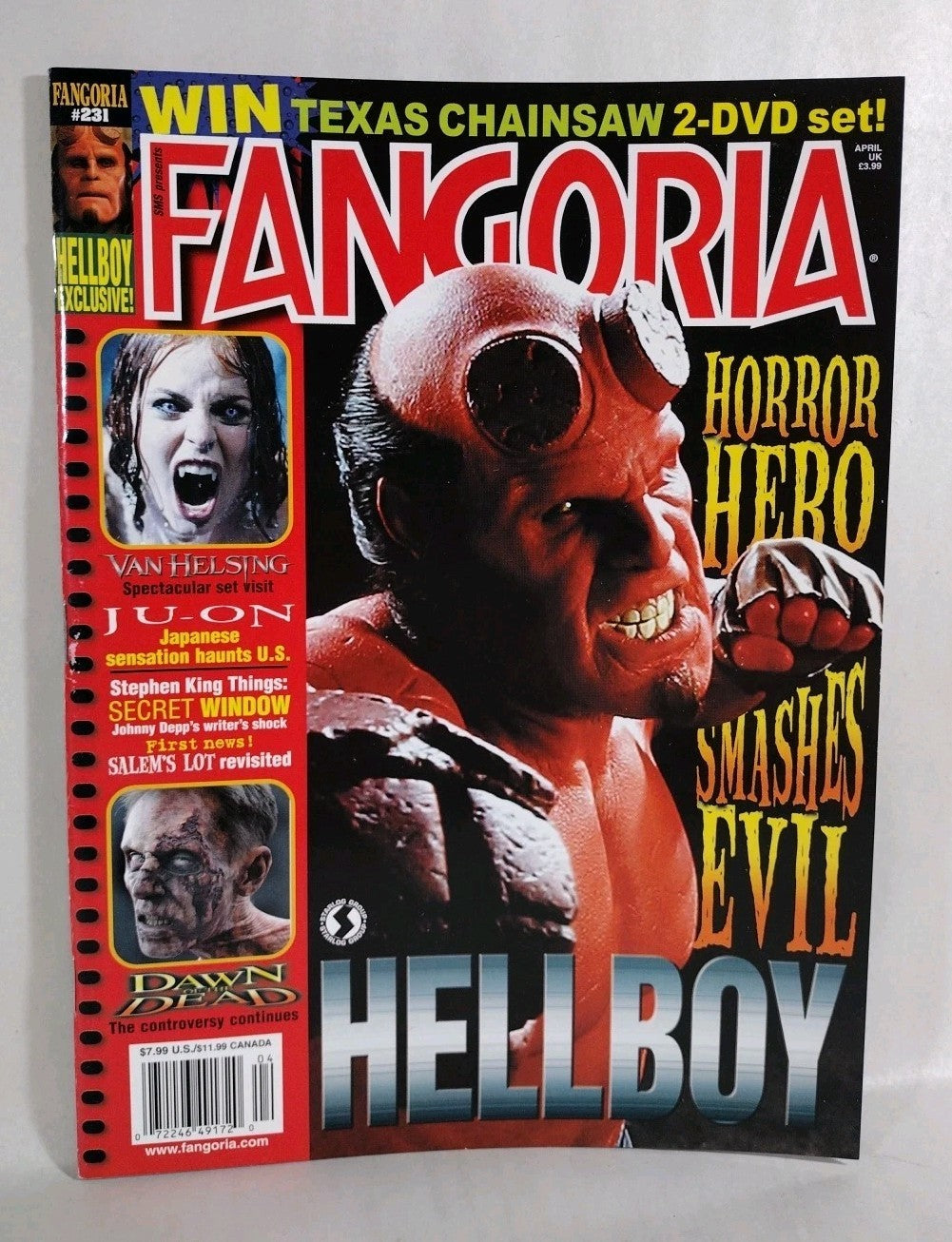 FANGORIA Magazine 231 (2004) Hellboy Secret Window Dawn O/T Dead Van Helsing VF