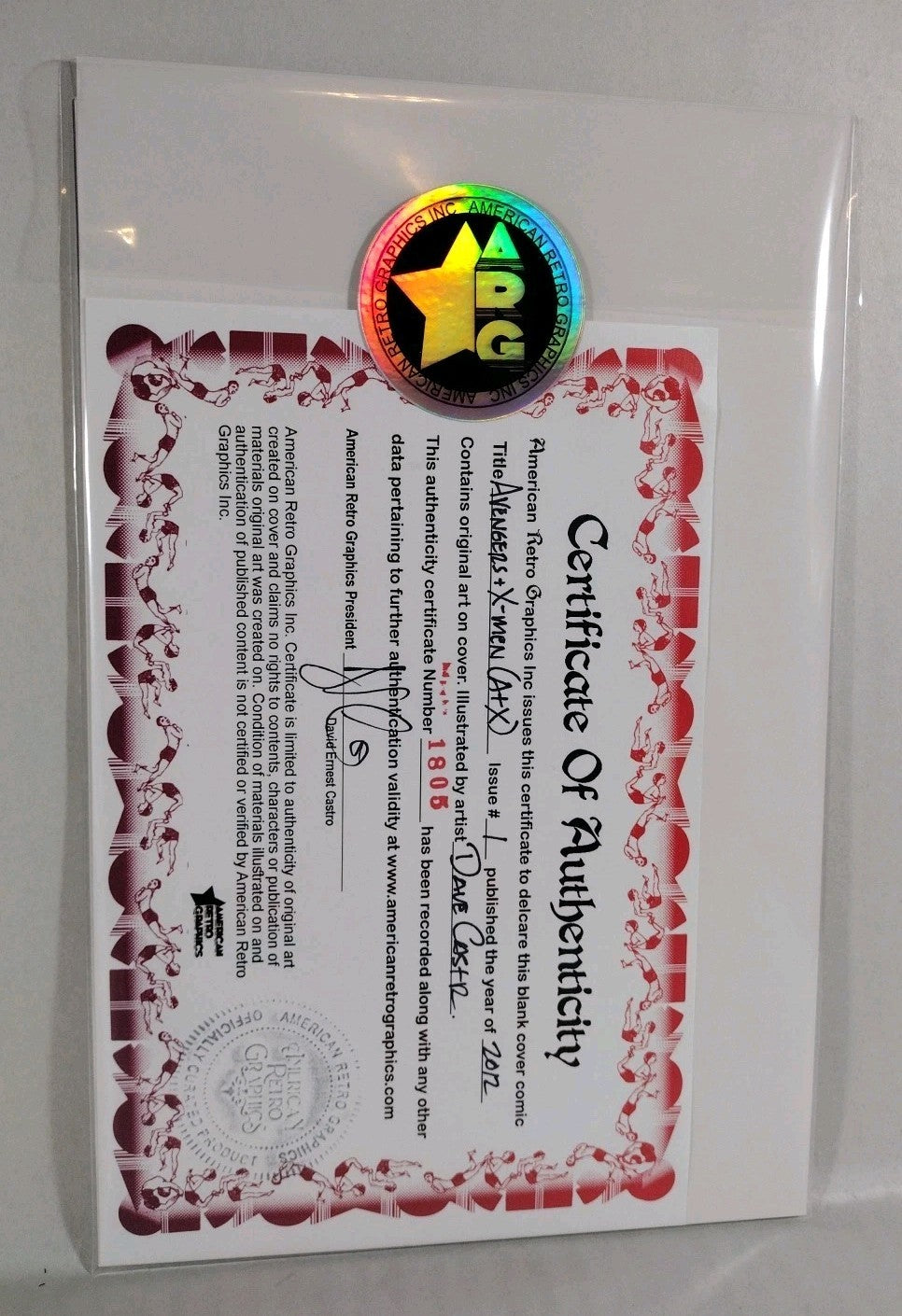 A+X AVENGERS + X-MEN #1 (2012) Sketch Variant Cover Comic W Original Art DCastr