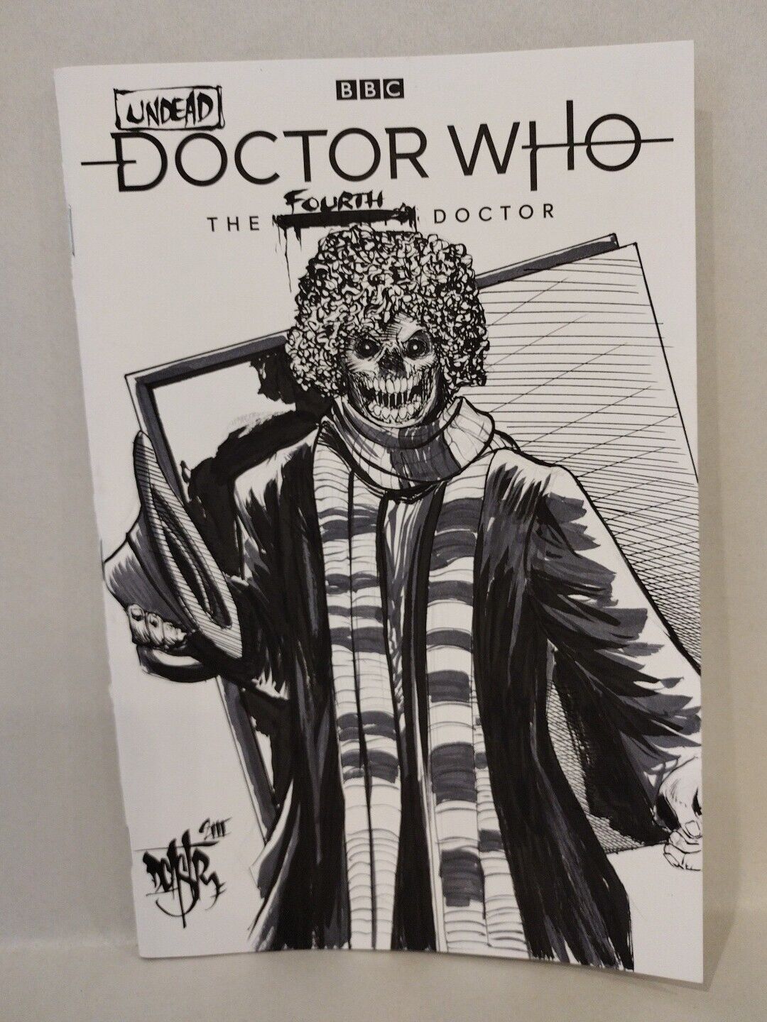 Doctor Who Seventh Doctor 1 2018 Titan Blank Sketch Cover W Original DCastr Art