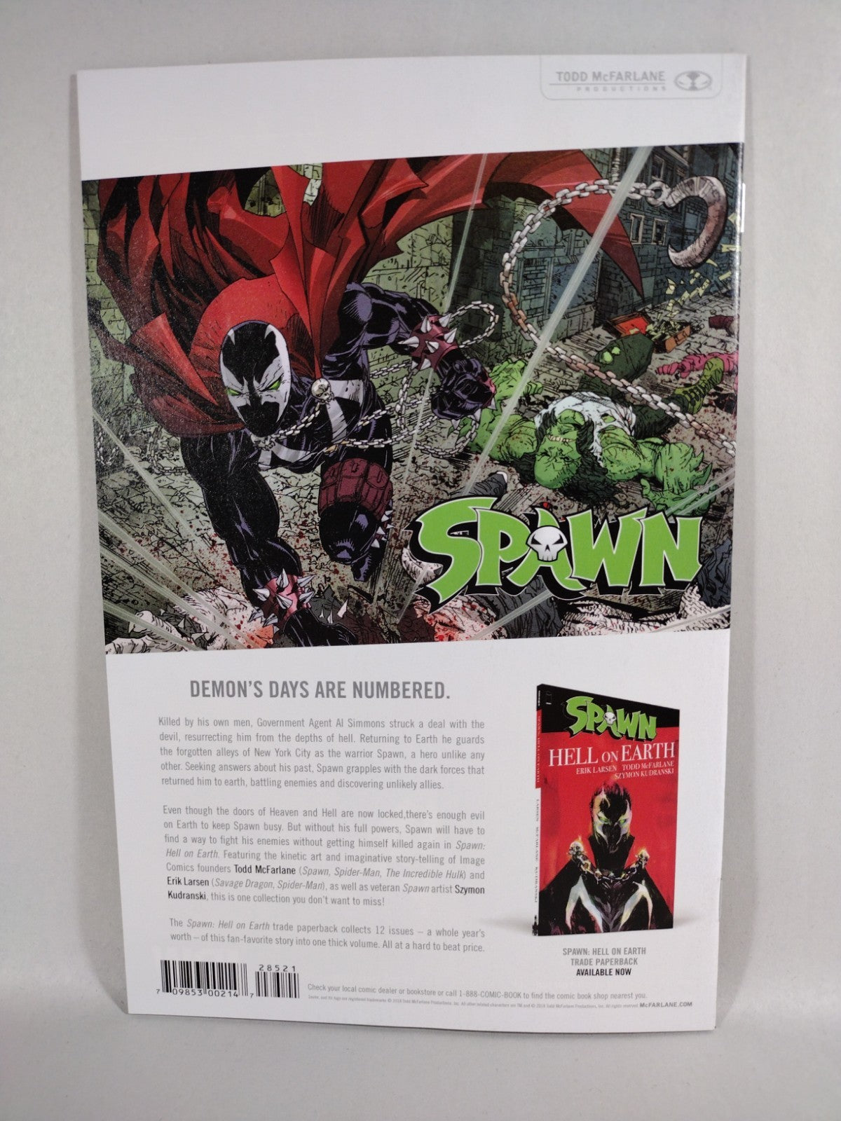 Spawn #285 (2018) Image Comic Mattina Mask Left Half Blank Cover Variant New NM