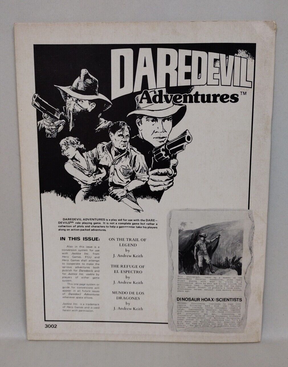 Daredevil Adventures Vol 2 #4 (1984) FGU RPG Magazine Lost World Tales 