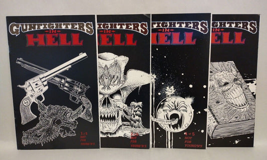Gunfighters In Hell (1993) Rebel Studios Joe Vigil Comic Lot Set #1 2 4 5