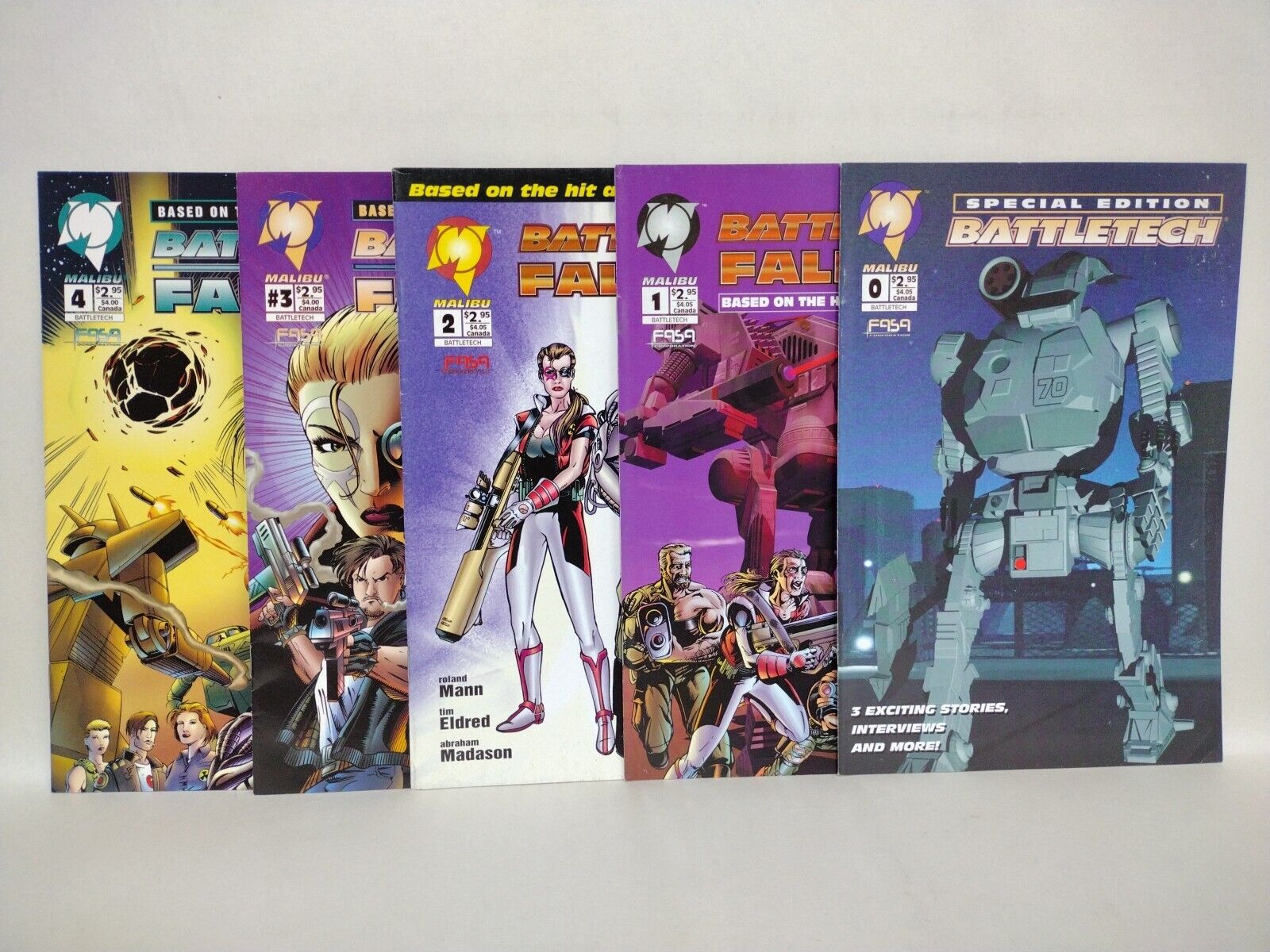 Battletech Fallout (1994) Complete Malibu Comic Lot Set #0 1 2 3 4