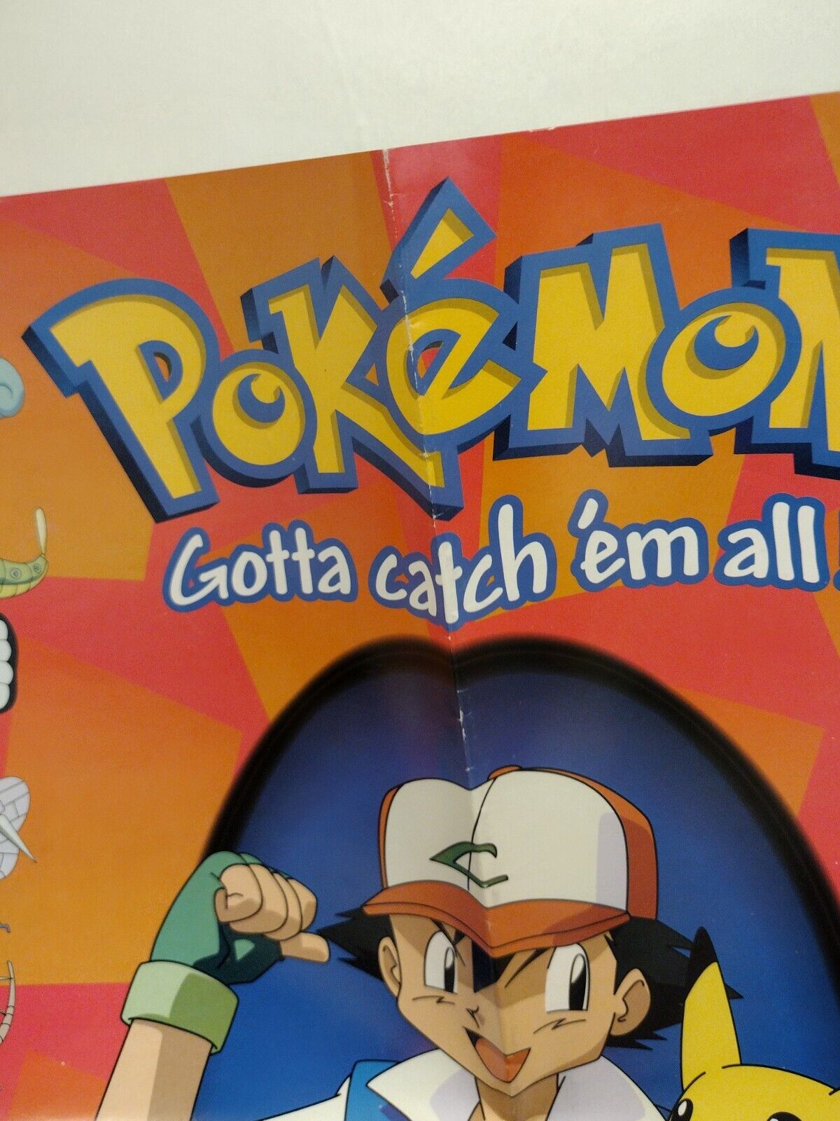 POKEMON Gotta catch 'em all! Ash Pikachu 16 X 20" (1999) Scorpio Poster Folded