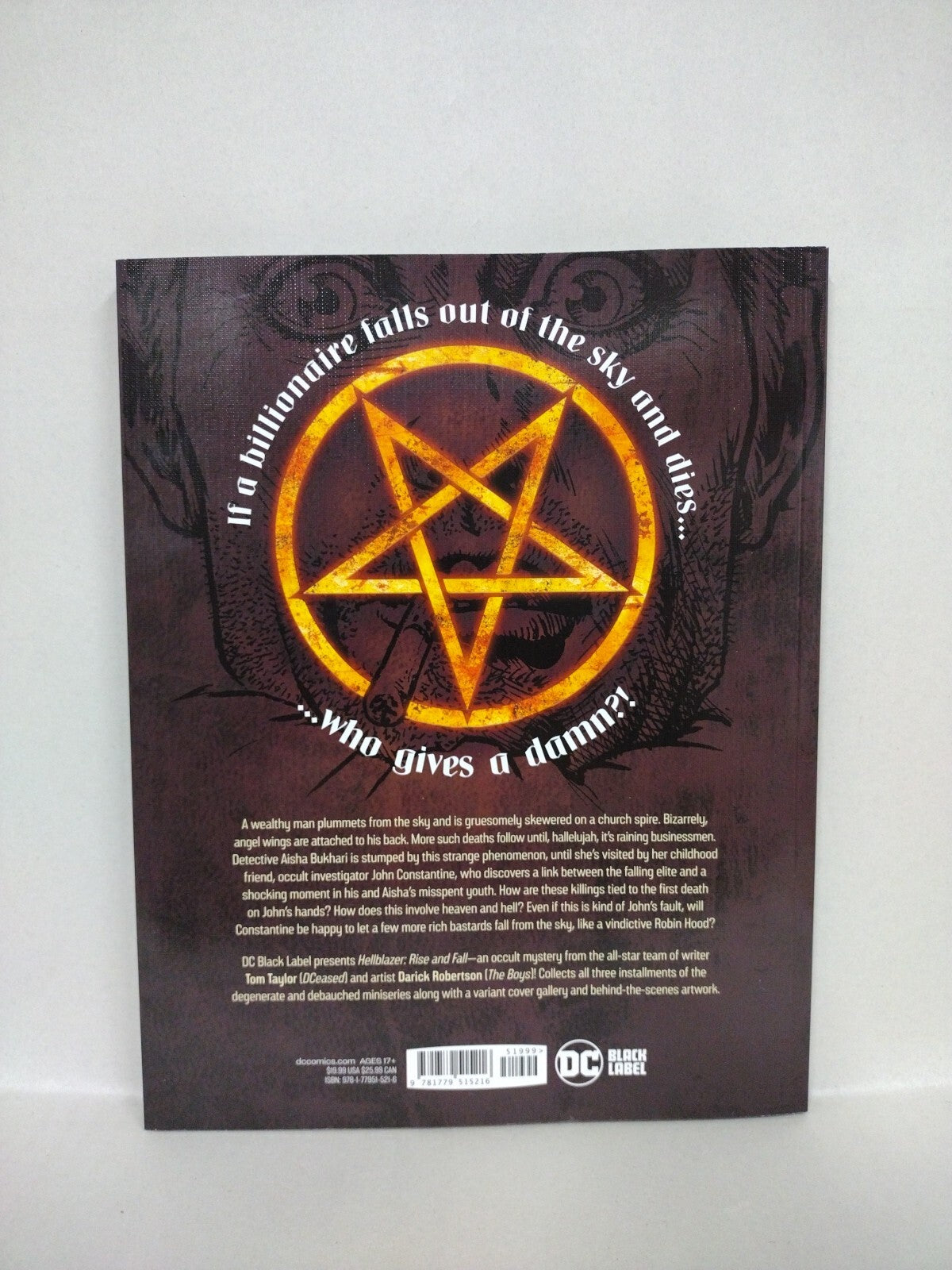 Hellblazer Rise And Fall (2022) DC Black Label TPB SC Darick Robertson Cover New