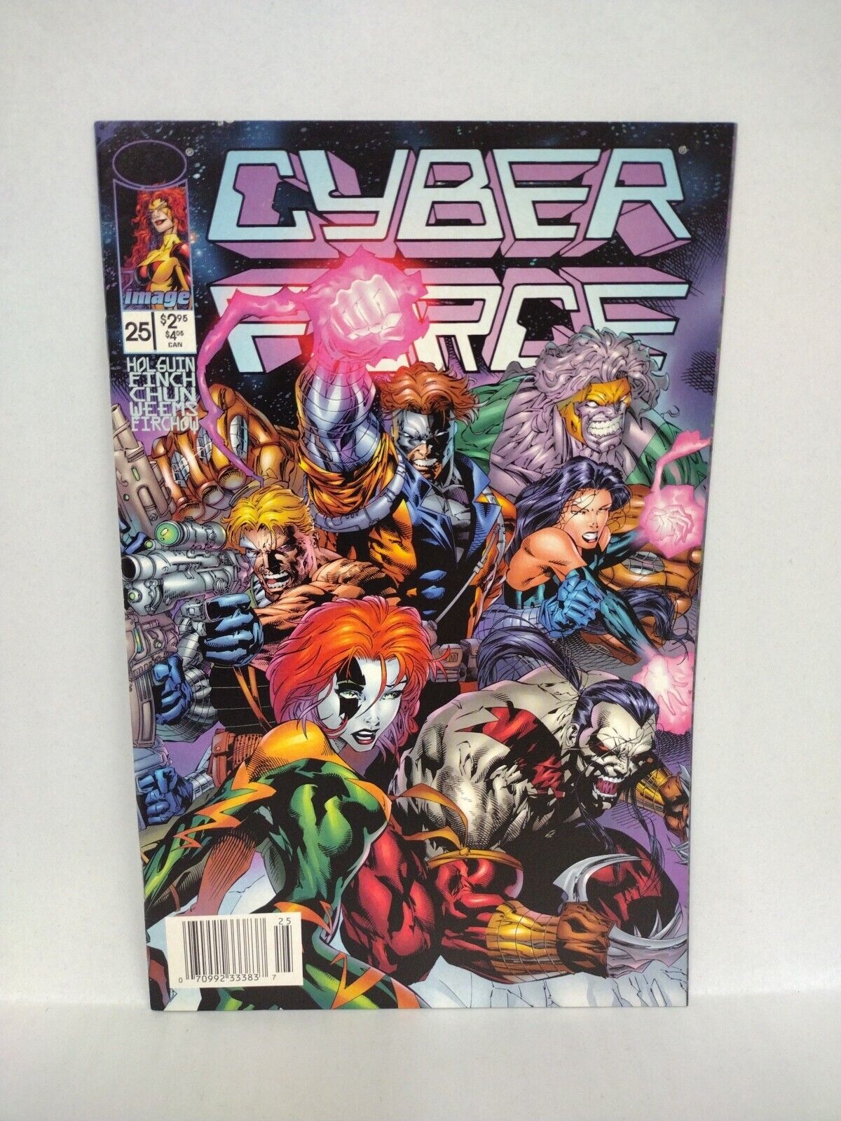 Cyberforce #25 (1996) Image Comic Variant Set Foil + Newsstand 1st Darkness Prev