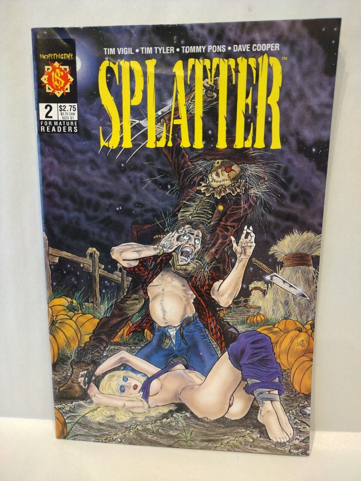 Splatter (1991) Northstar Horror Comic Lot Set #1 2 Tim Vigil Tommy Pons 