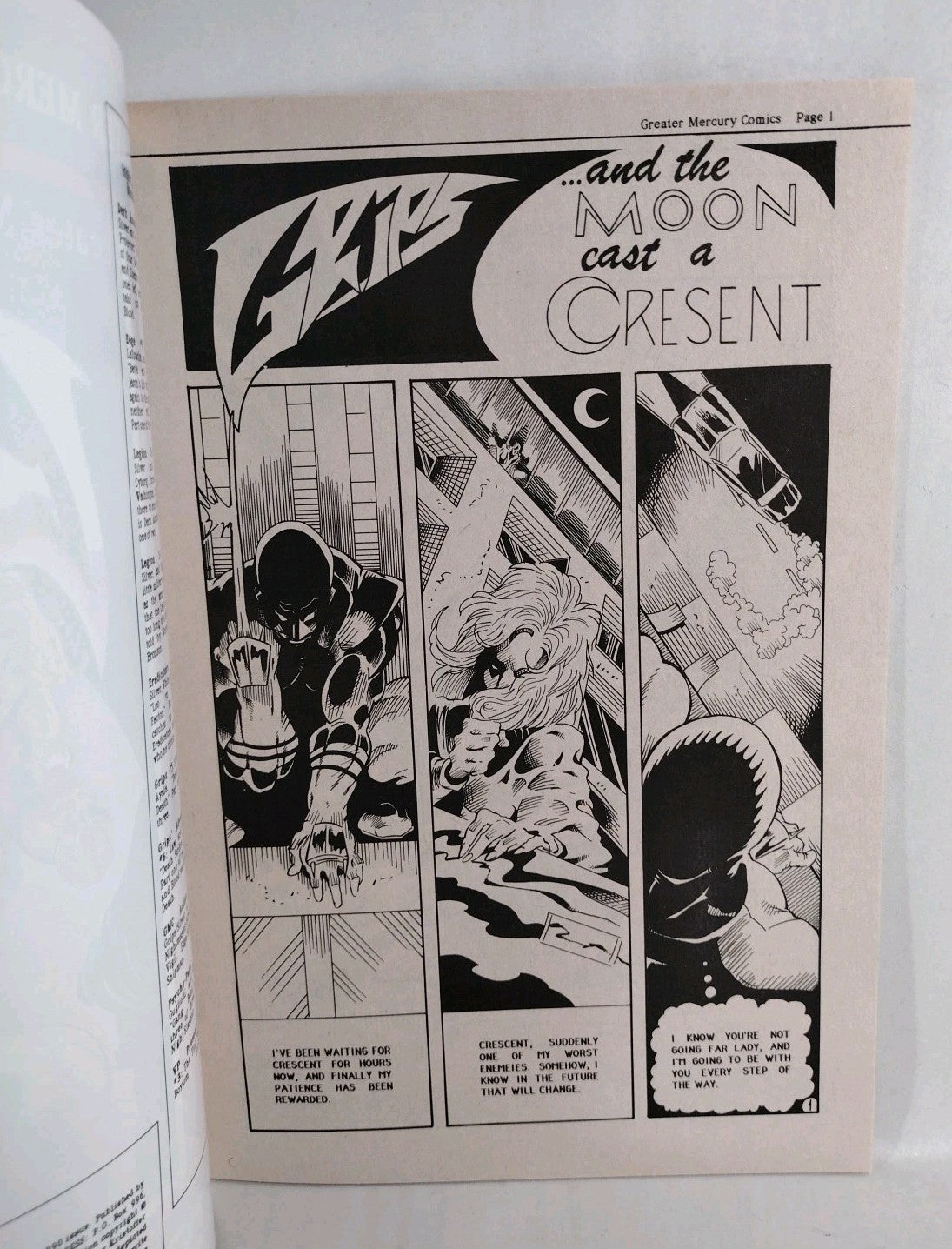 Greater Mercury Comics Action 6 (1990) featuring Grips 1st Night Master Edge GMC