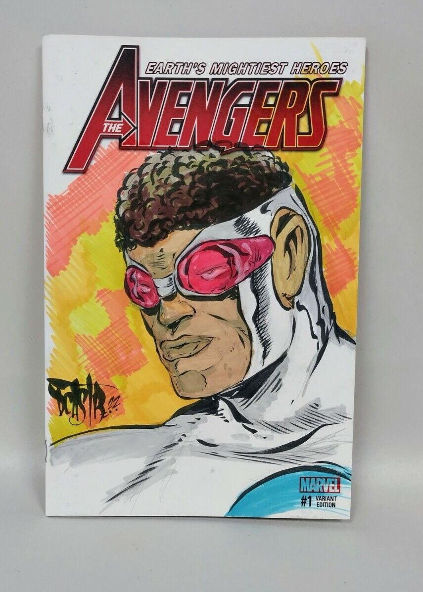 The Avengers#1 (2017) Blank Cover Variant Comic W Original Art ARG COA #257