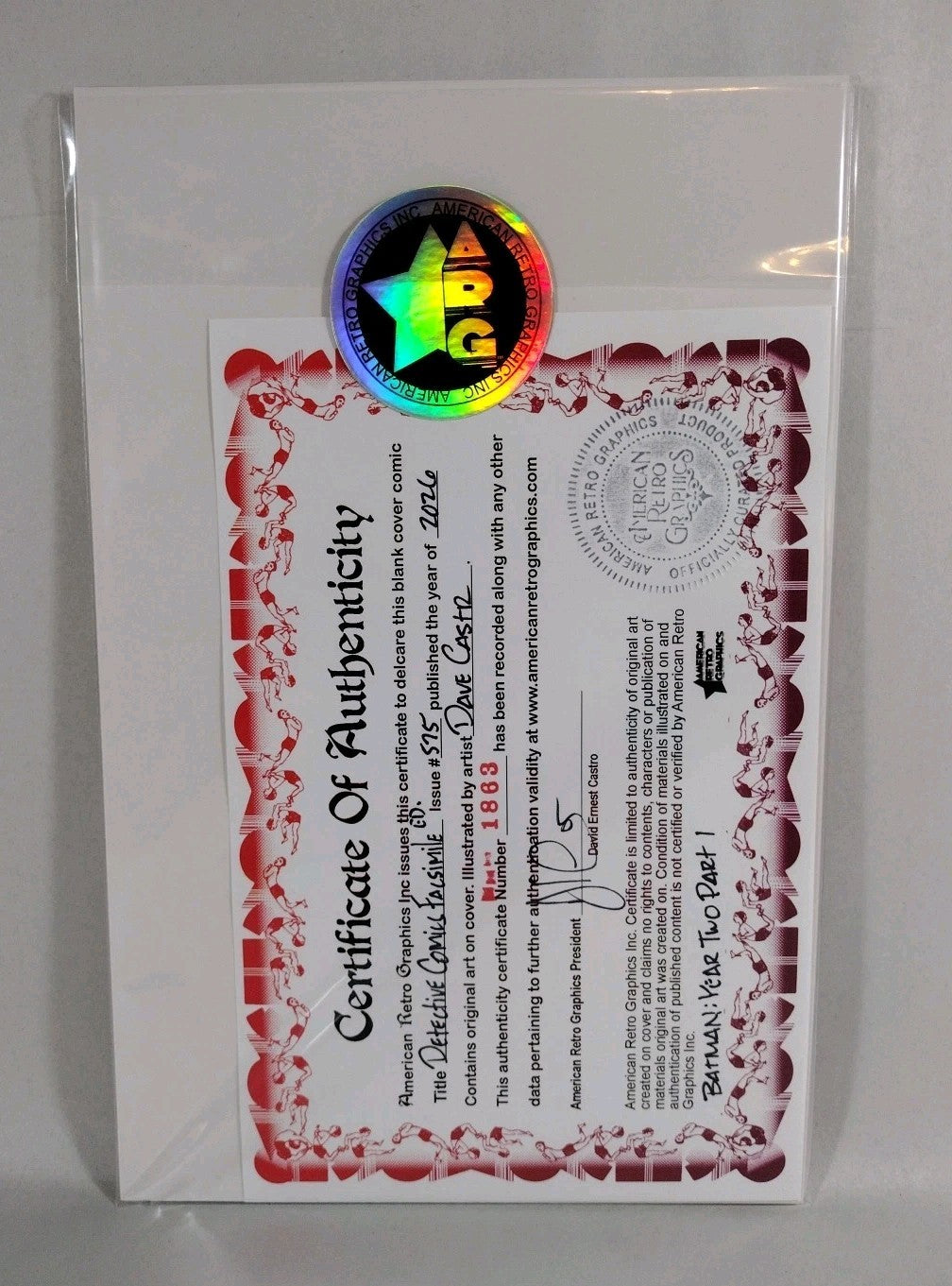 Detective Comics #575 (2026) DC Sketch Cover Variant W Original Dave Castr Art