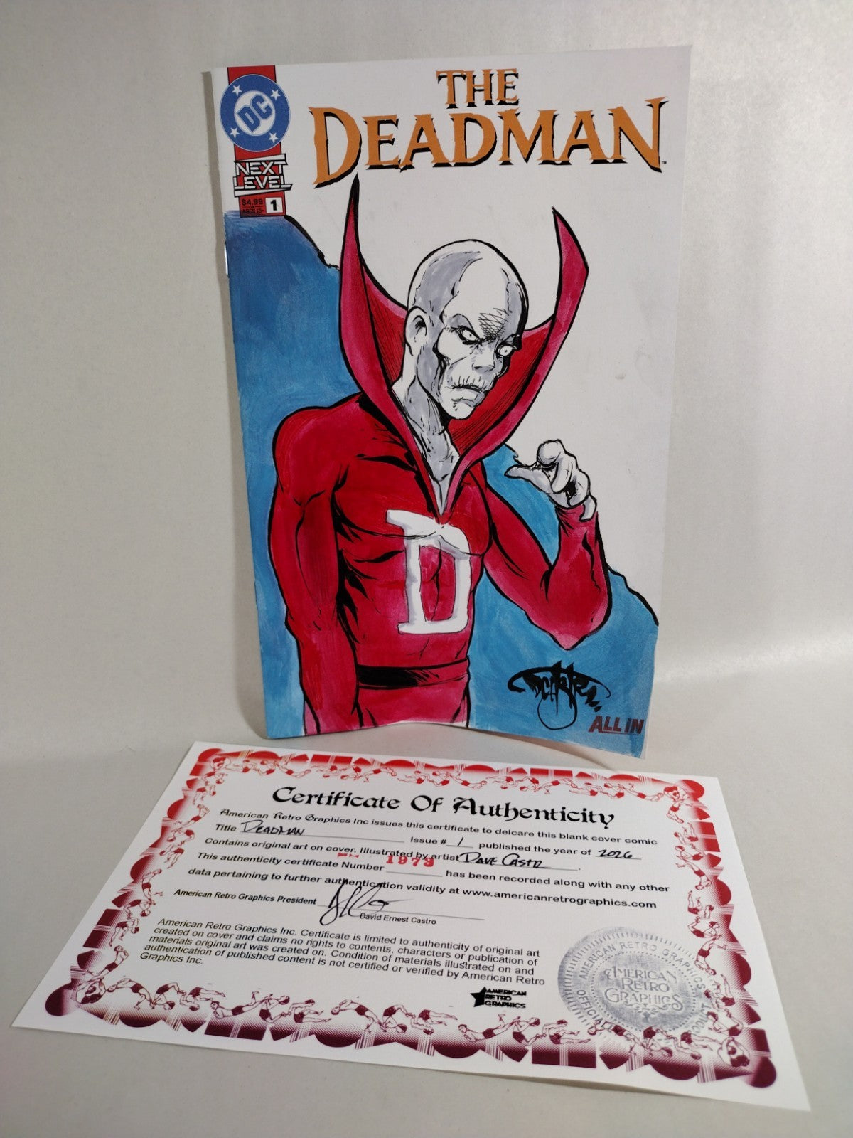 Deadman #1 (2026) DC Sketch Cover W Original Dave Castr Art