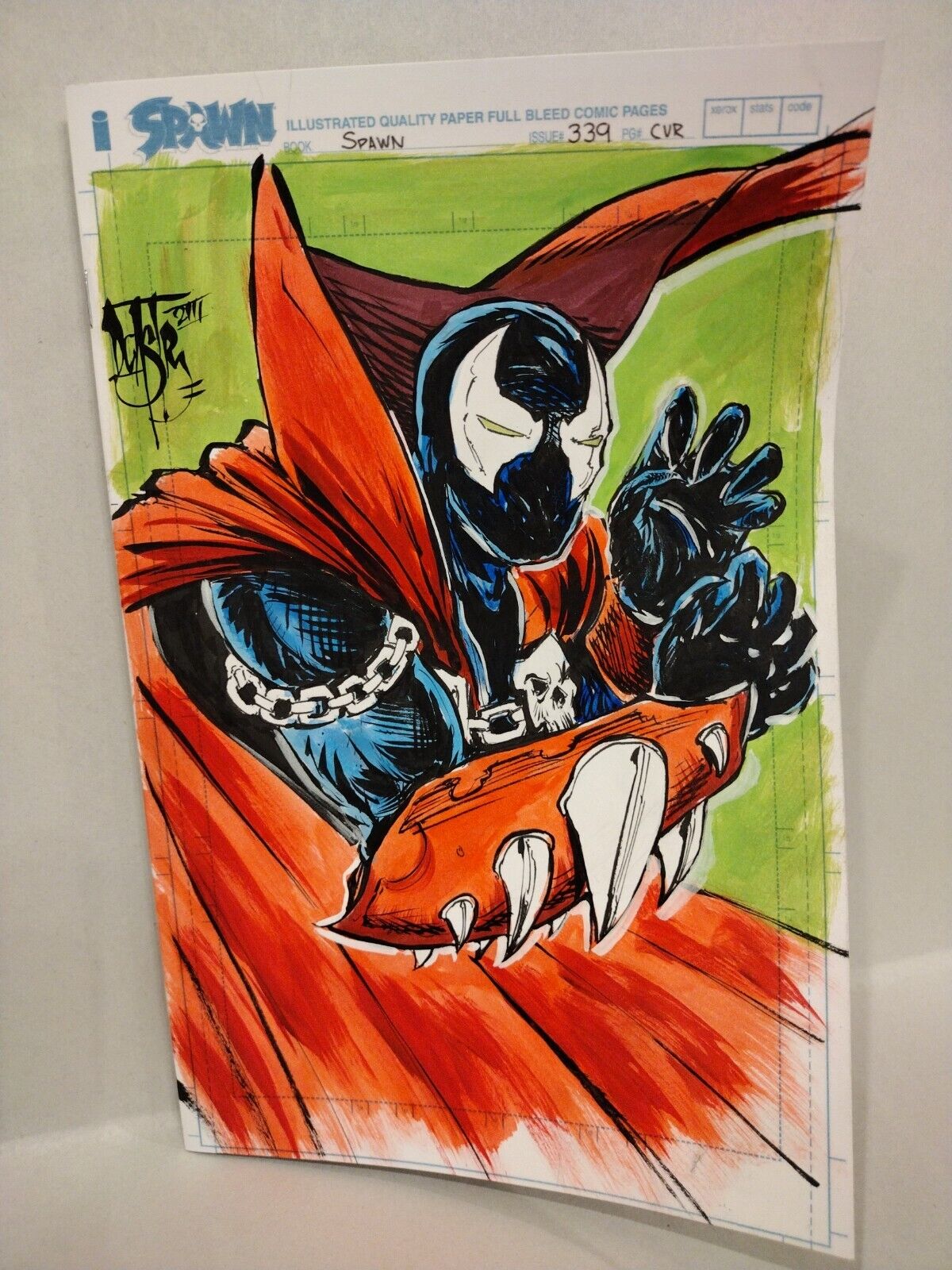 Spawn #339 (2023) Image Comic Blank Cover Variant w Original Dave Castr Art COA