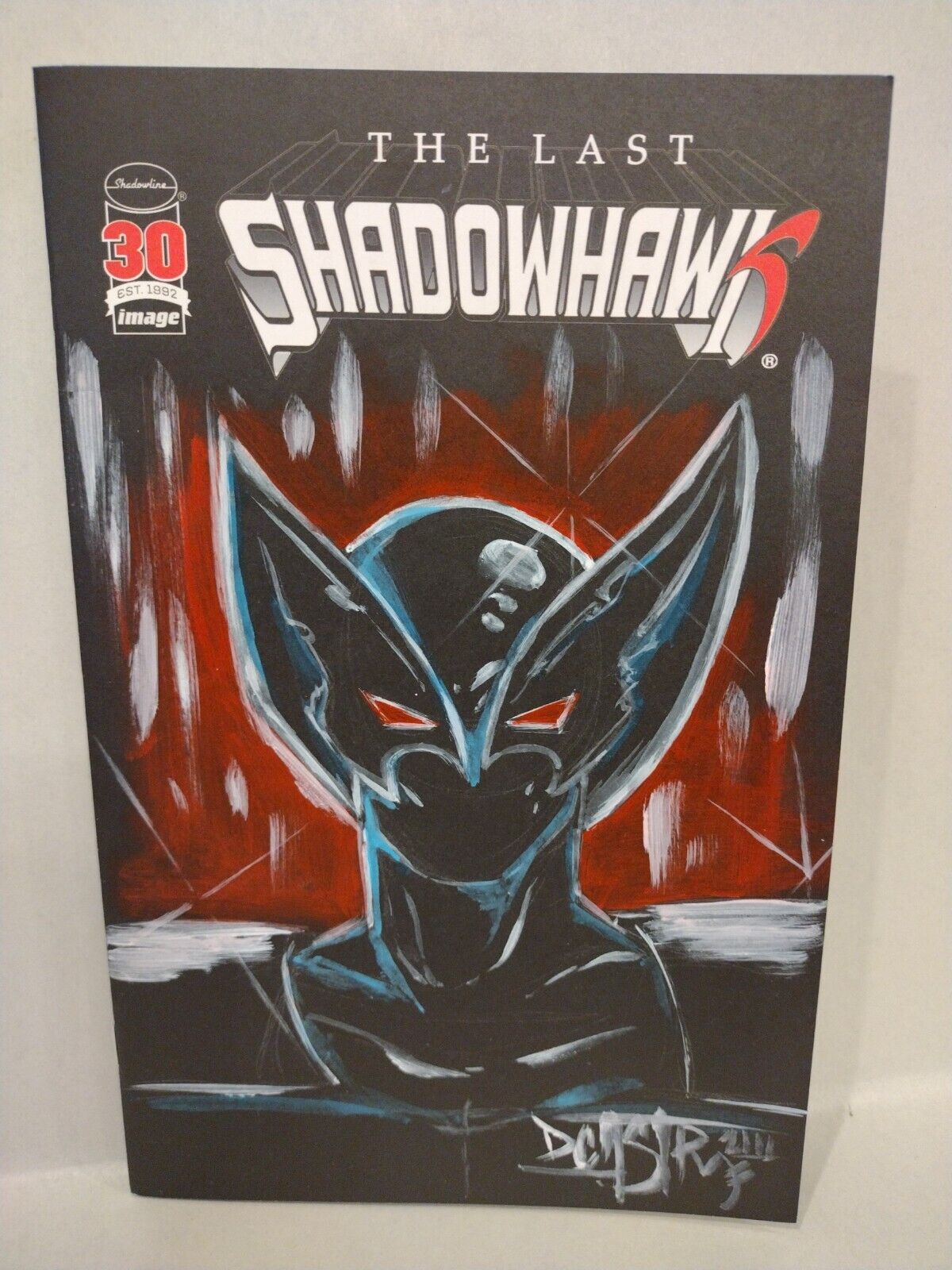 LAST SHADOWHAWK 1 Blank Black Cover Variant Image Comic w Original DCastr Art