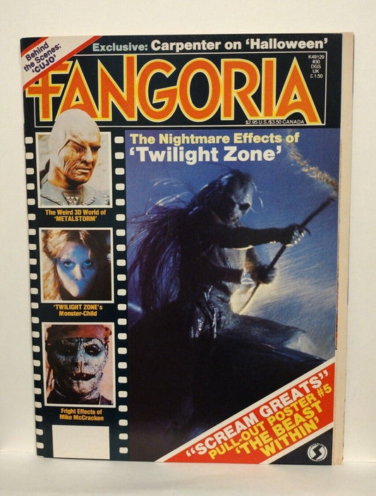 Fangoria Magazine 30 (1983) Starlog Beast Within Poster Twilight Zone Cujo