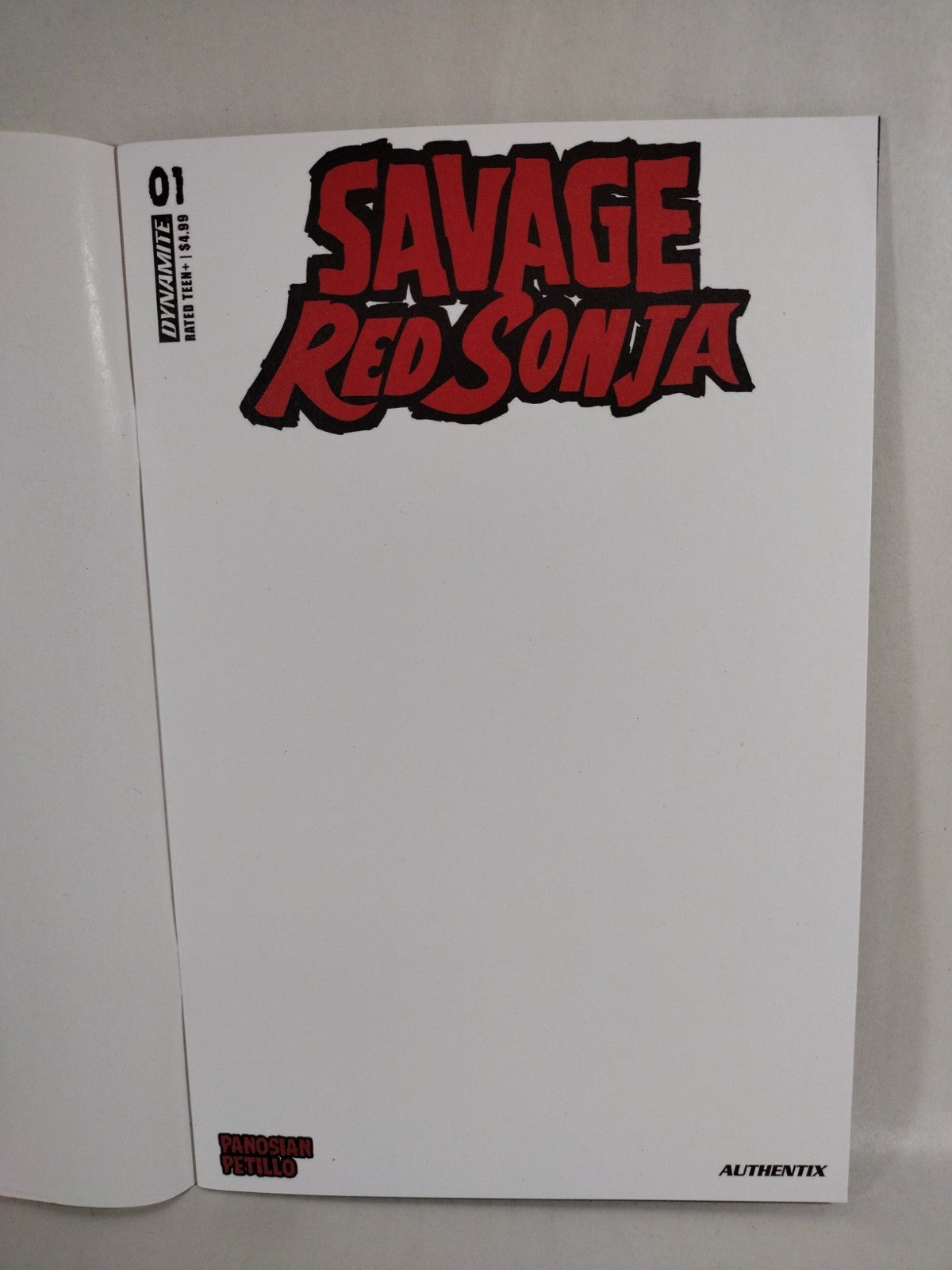 Savage Red Sonja #1 Dynamite Blank Sketch Variant Cover Comic New NM